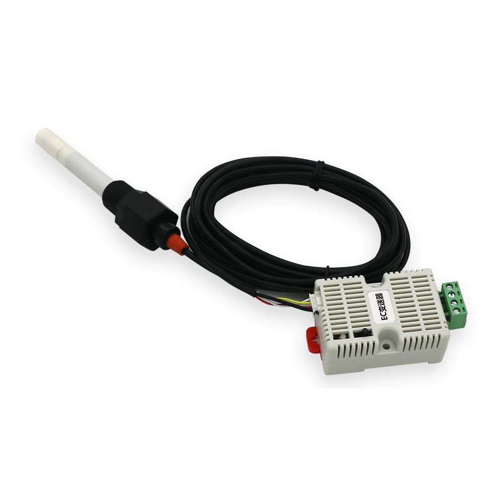 Taidacent EC Transmitter for Water Quality Monitoring - 0-44000us/cm Conductivity Sensor with RS485 & 4-20mA Output for Online TDS Detection (Ideal for Hydroponics, Aquaculture, and Industrial Water Treatment)