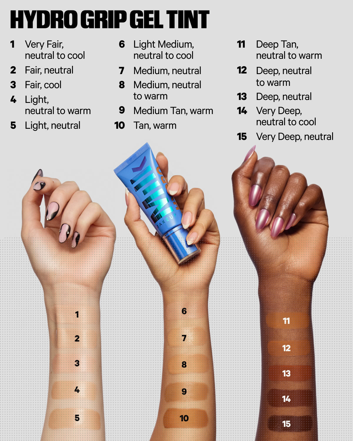 Hydro Grip Hydrating Gel Skin Tint - Lightweight Moisturizing Foundation with Dewy Finish | Perfect for Daily Wear, Makeup Base & Natural Glow Look