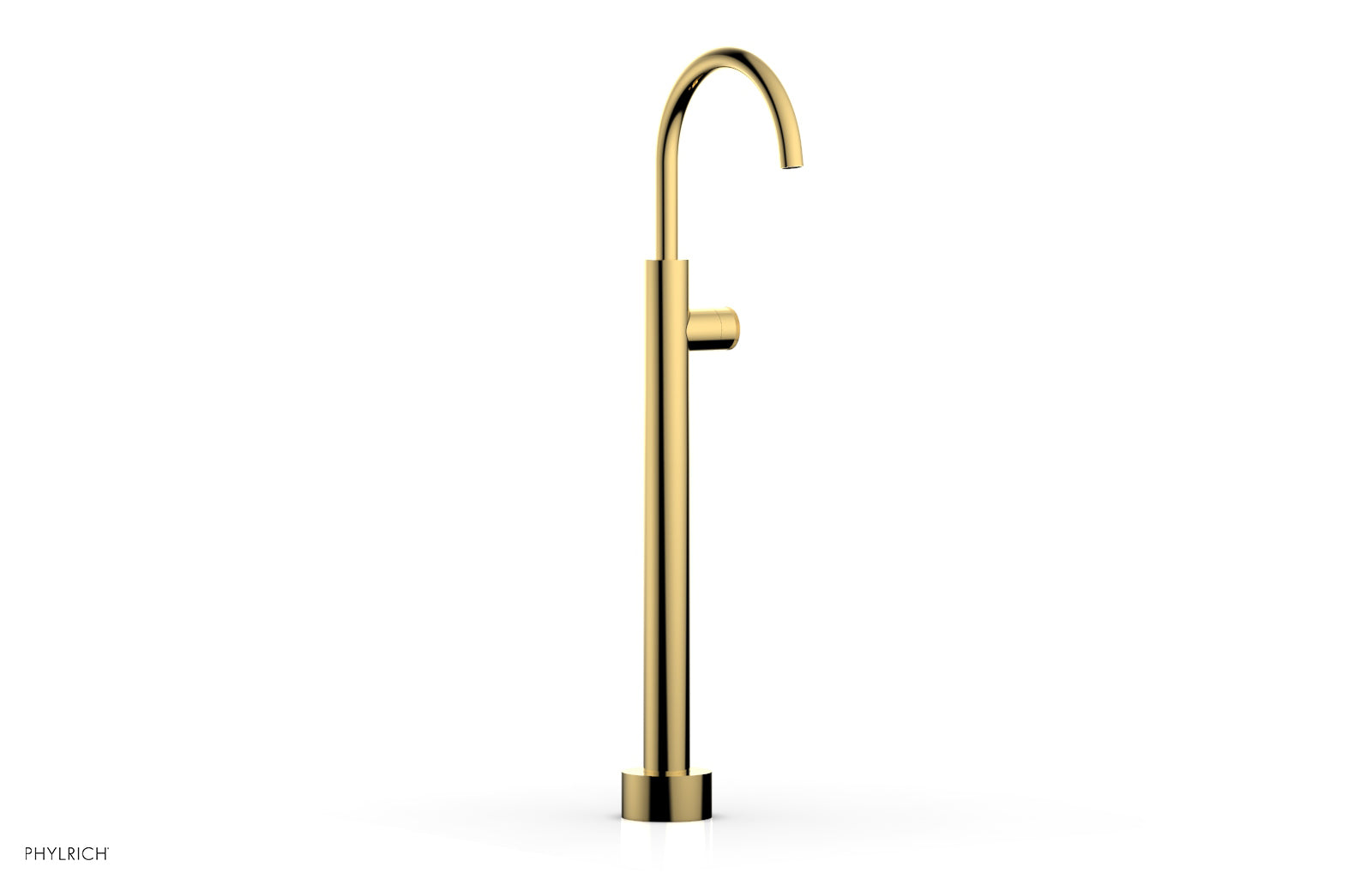 BASIC II Low Floor Mount Tub Filler with Knurled Handle - Model 230 44 04 - Perfect for Modern Bathroom Renovations and Spa-Like Shower Experiences