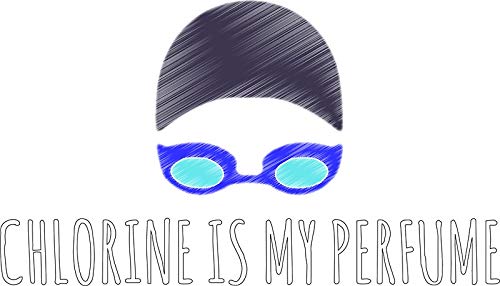 Chlorine is My Perfume - Waterproof Vinyl Sticker Decal for Cars, Trucks, Laptops, Windows & Walls - Funny Swimming Pool Enthusiast Gift - Perfect for Swim Teams, Lifeguards & Water Sports Lovers