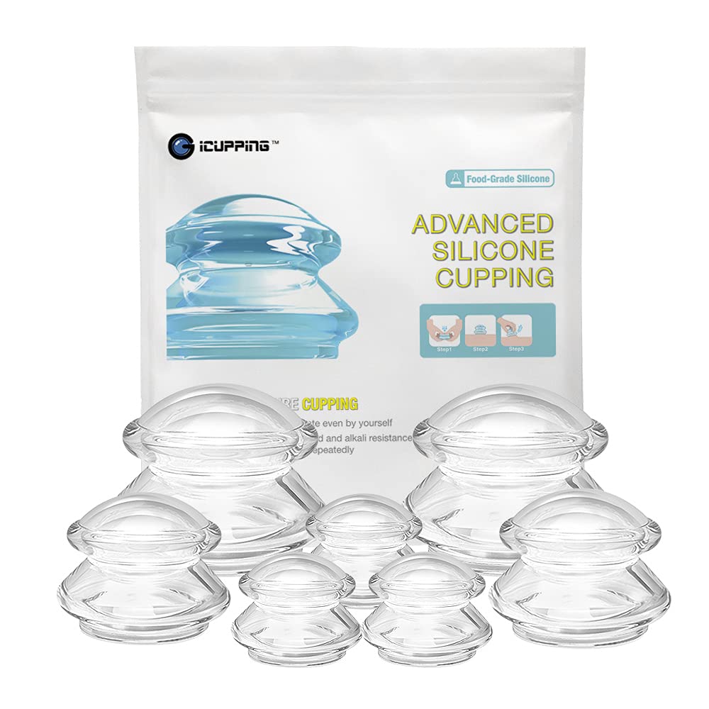Professional Silicone Cupping Therapy Set for Deep Tissue Myofascial Release, Cellulite Reduction & Pain Relief - Home Use & Massage Therapists - Perfect for Back Pain, Muscle Recovery & Relaxation