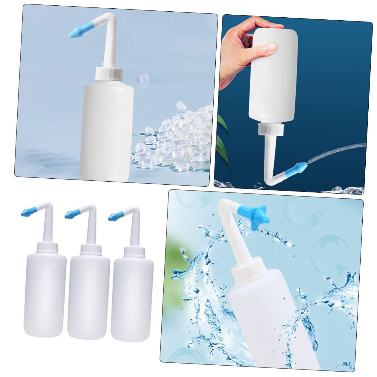 Zerodeko 300ml Nasal Irrigation Bottle - Easy-to-Use Nose Cleaner & Sinus Rinse Kit for Allergy Relief, Cold & Flu | Perfect for Adults & Kids Nasal Care at Home