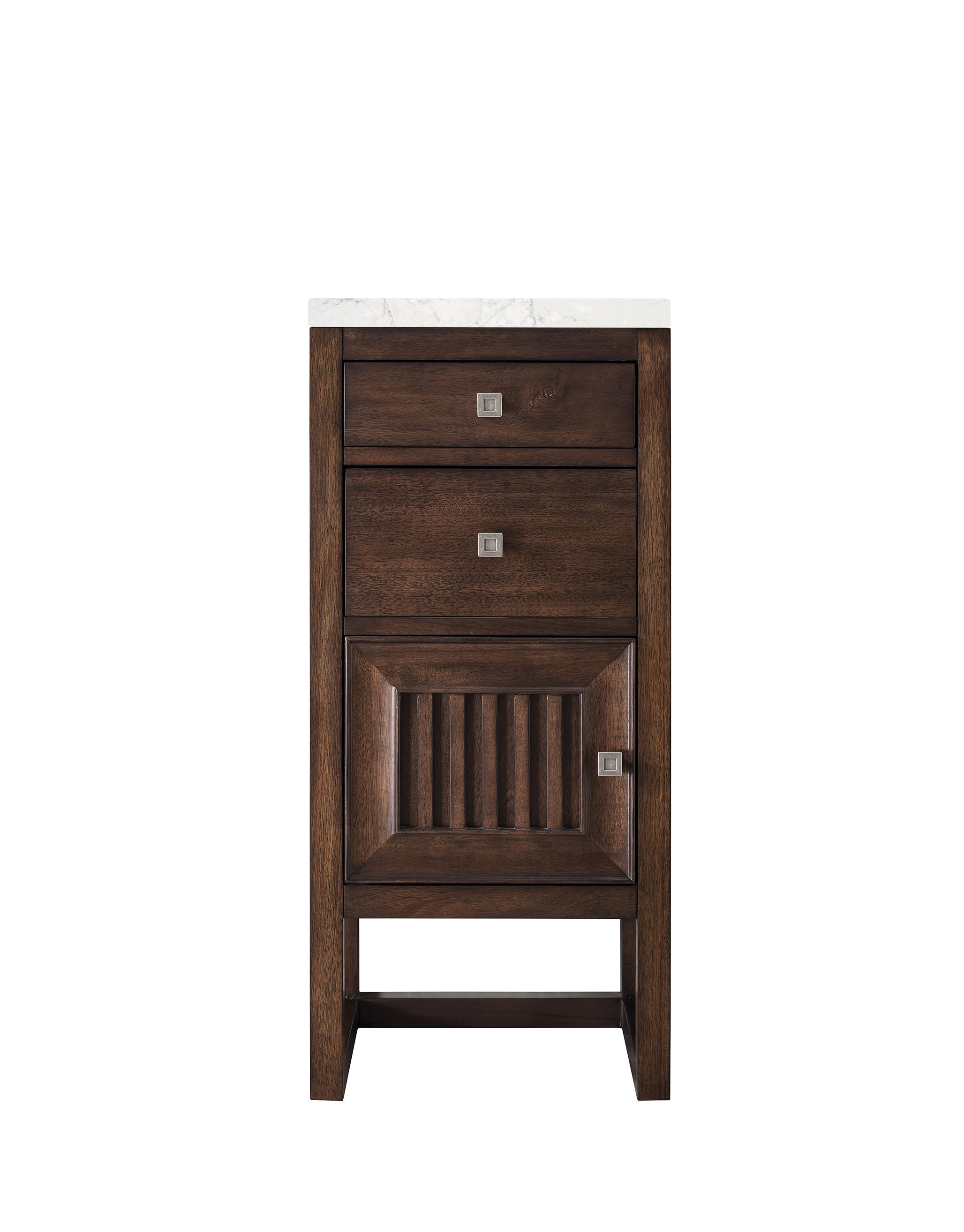 Mid Century Modern Acacia Wood Cabinet with Drawers & Door - 15