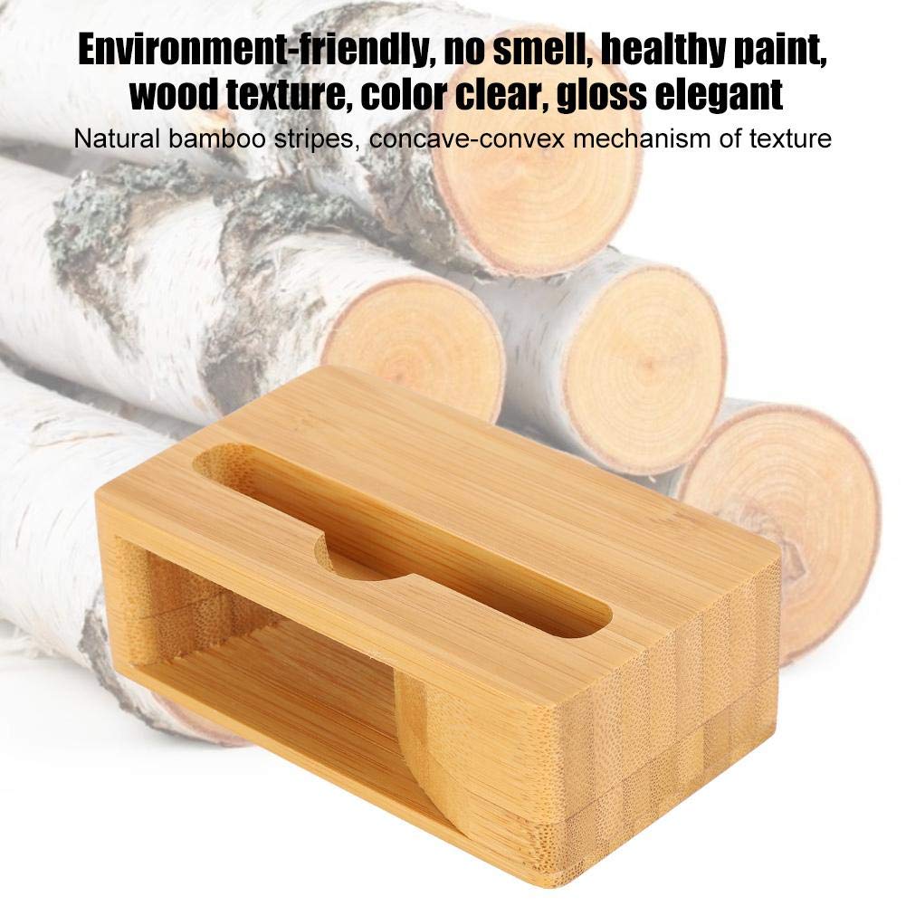 Wooden Phone Stand with Speaker Amplifier - Universal Smartphone Dock Holder Compatible with iPhone, Samsung & Android Devices for Desk, Office & Home Use