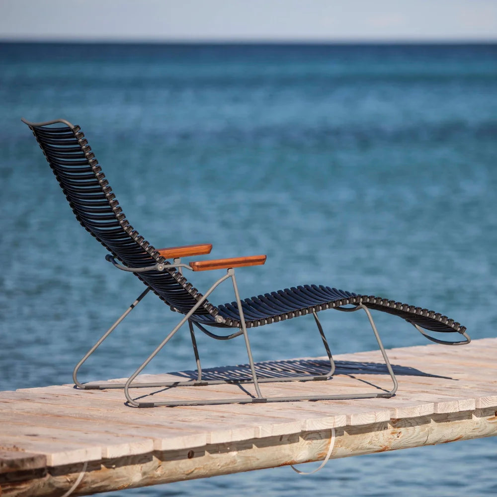 CLICK Premium Sun Lounger - Adjustable Outdoor Chaise Lounge for Pool, Beach & Patio - Comfortable & Durable Sunbathing Chair for Relaxing in Backyard, Garden or Deck