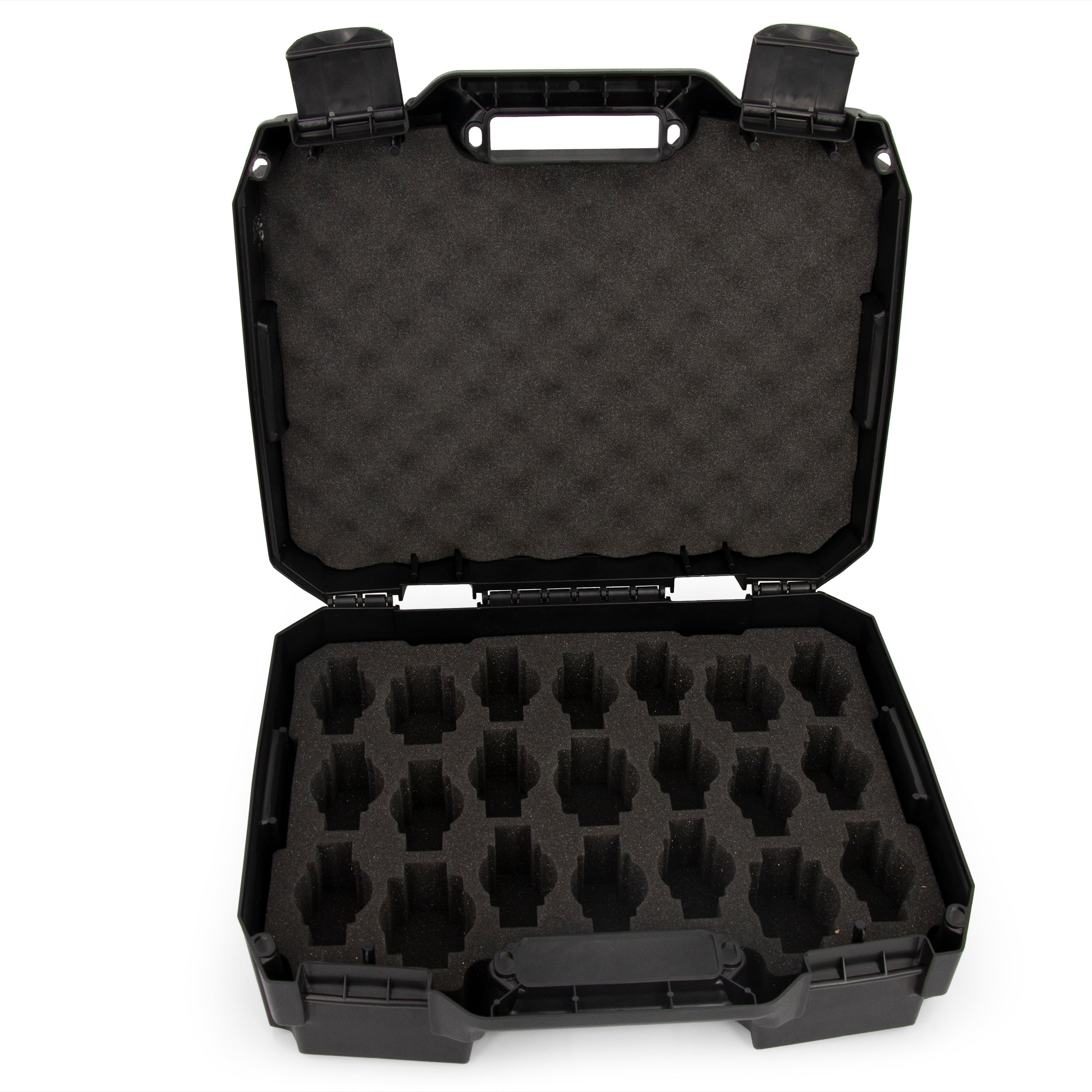 CASEMATIX Hard Shell Watch Travel Case with 42 Slots - Premium Watch Roll Holder for 24mm to 56mm Watch Faces - Durable Watch Storage Box with Custom Foam Interior - Perfect for Travel, Collection Display & Luxury Watch Protection