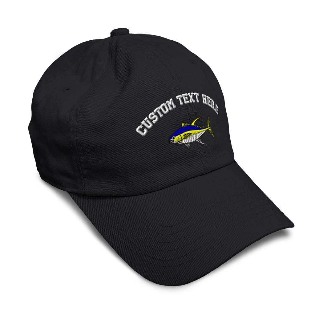 Soft Cotton Baseball Cap with Tuna Embroidery - Unisex Dad Hat for Men & Women | Perfect for Outdoor Sports, Fishing & Casual Wear
