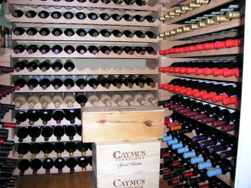 Premium Modular Hardwood Wine Rack - Holds 48 Bottles (12 Bottles x 4 Shelves) for Wine Cellar, Kitchen, Dining Room & Home Bar Storage