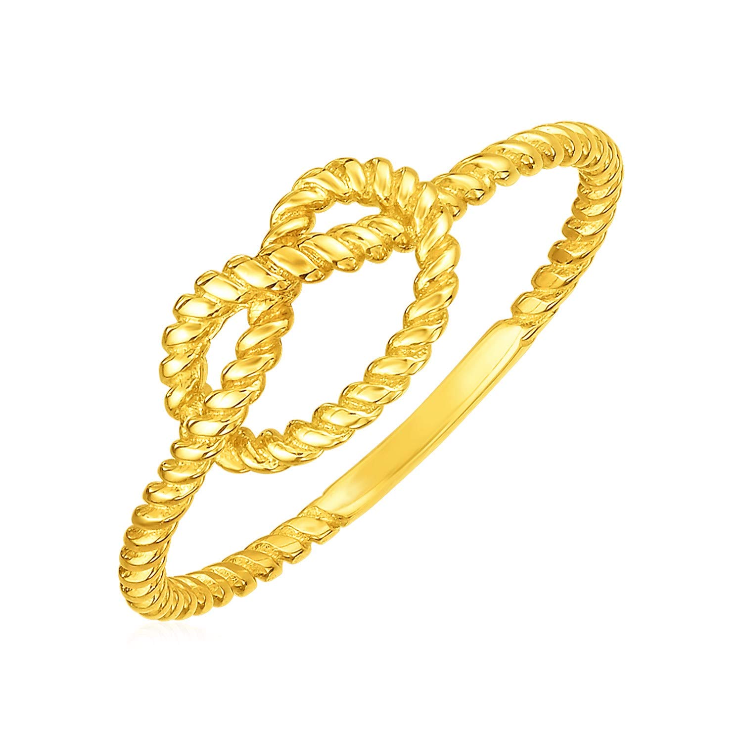 14K Yellow Gold Polished Knot Ring for Women - Dainty & Elegant Jewelry Gift for Anniversary, Valentine's Day & Special Occasions