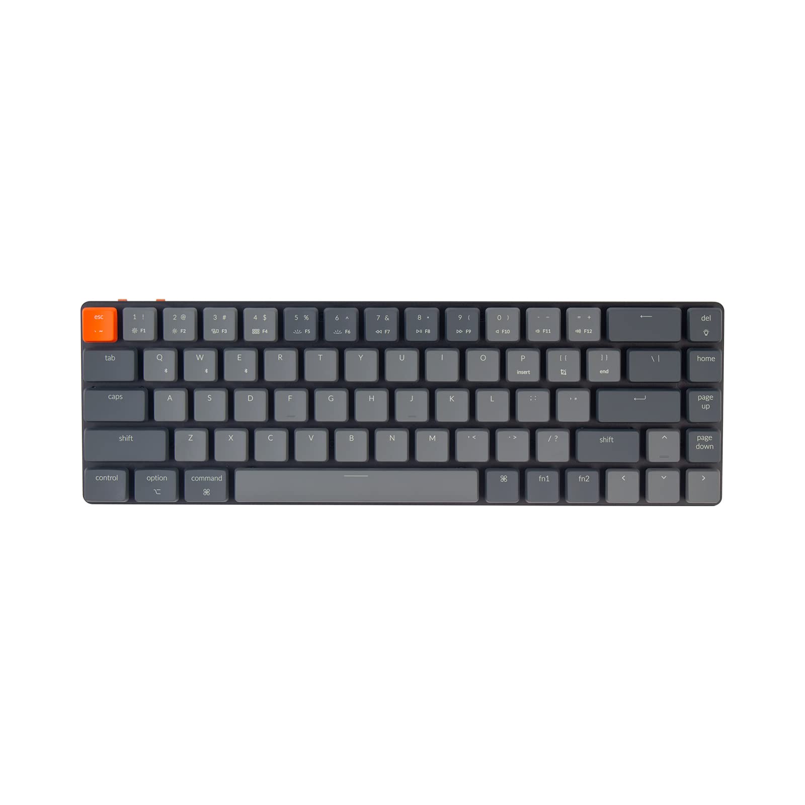 Keychron K7 68-Key Ultra-Slim Wireless Mechanical Keyboard - Bluetooth/Wired Low-Profile Gateron Blue Switch, White LED Backlit for Mac & Windows - Perfect for Office Work, Gaming & Programming