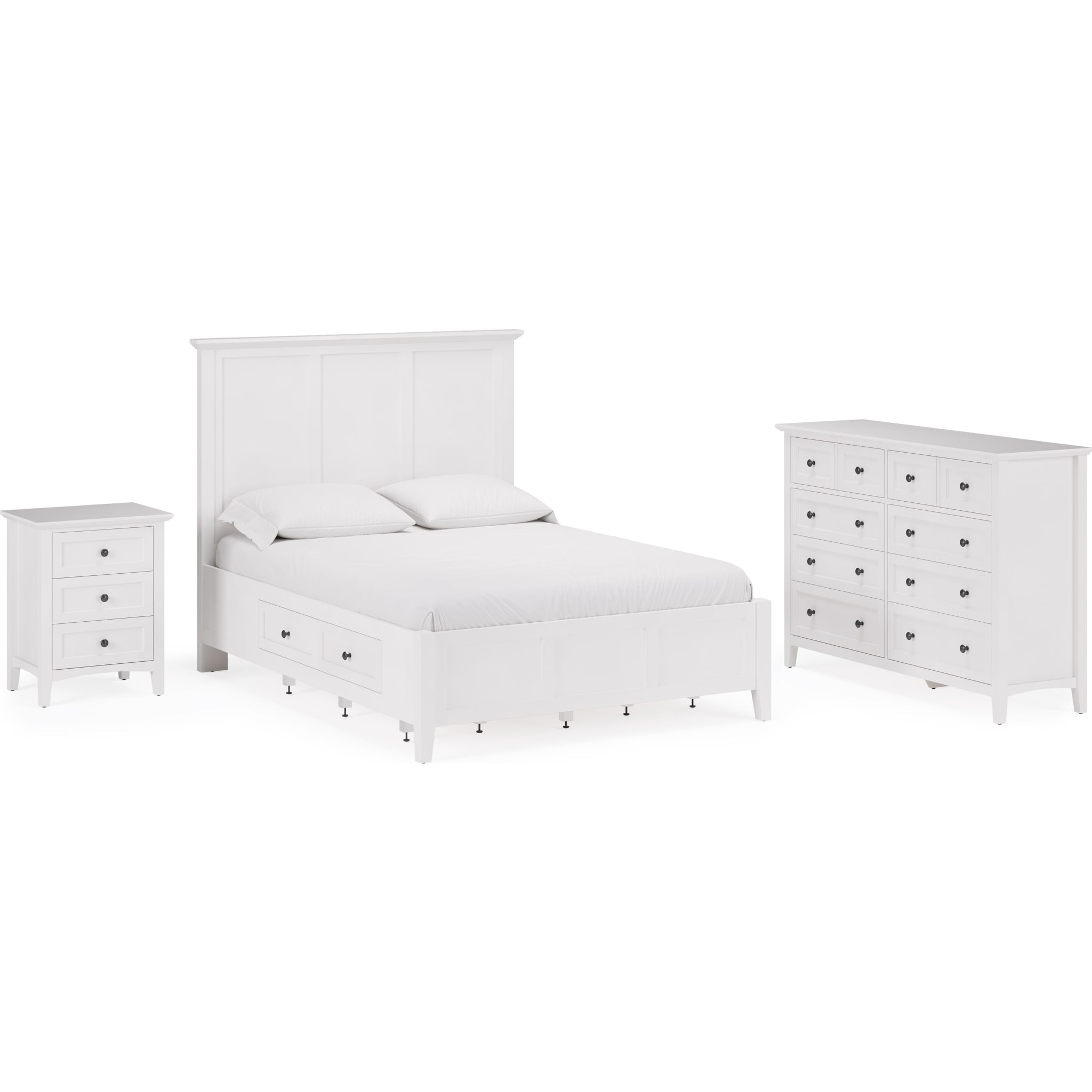 Grace 8-Drawer Dresser in Snowfall White - Modern Bedroom Storage Furniture for Organizing Clothes & Accessories (2024)