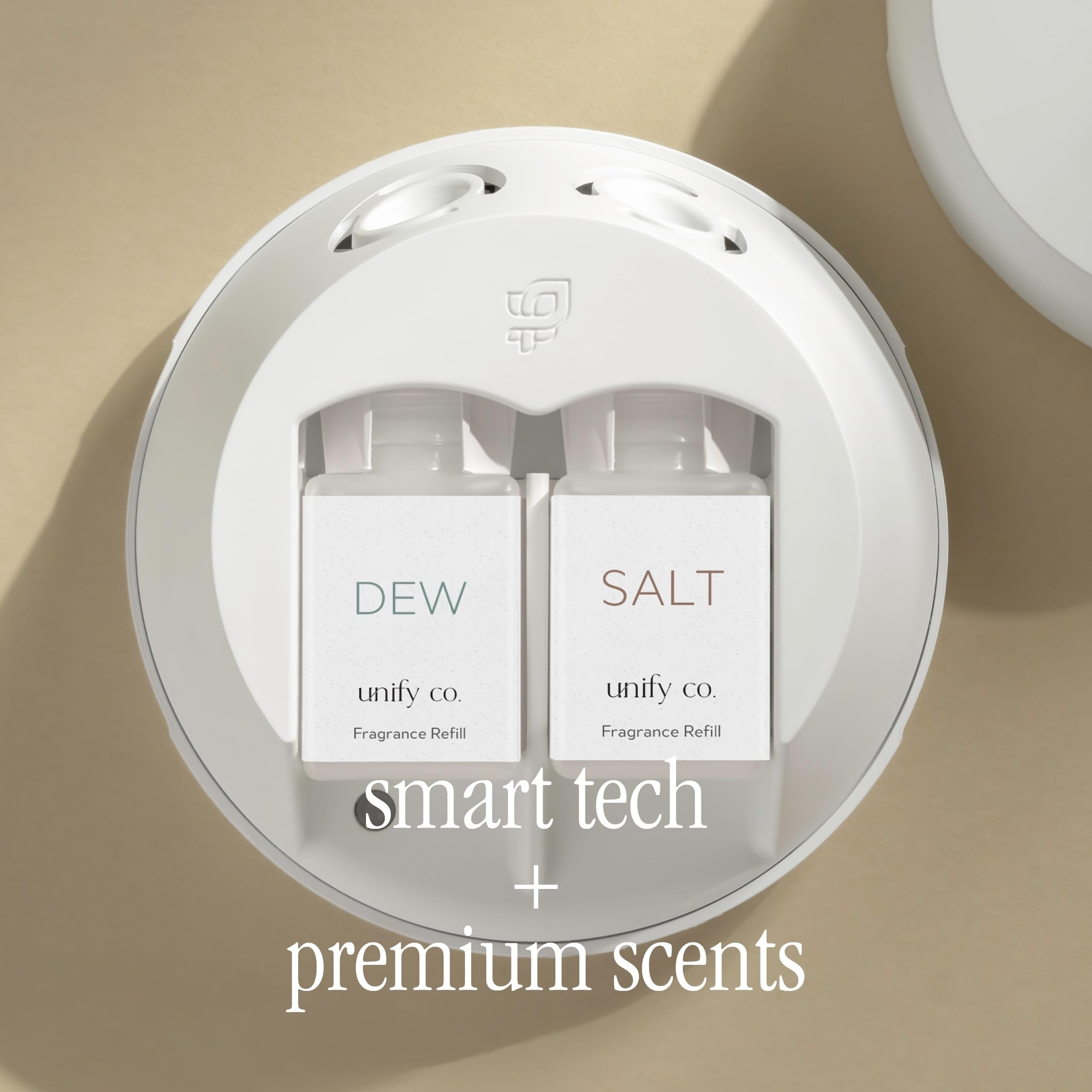 Pura 4 Smart Home Fragrance Diffuser Starter Set - WiFi Enabled Essential Oil Aromatherapy Device with Square Box, Dew & Salt Scent Refills - Perfect for Living Room, Bedroom & Office Air Freshening
