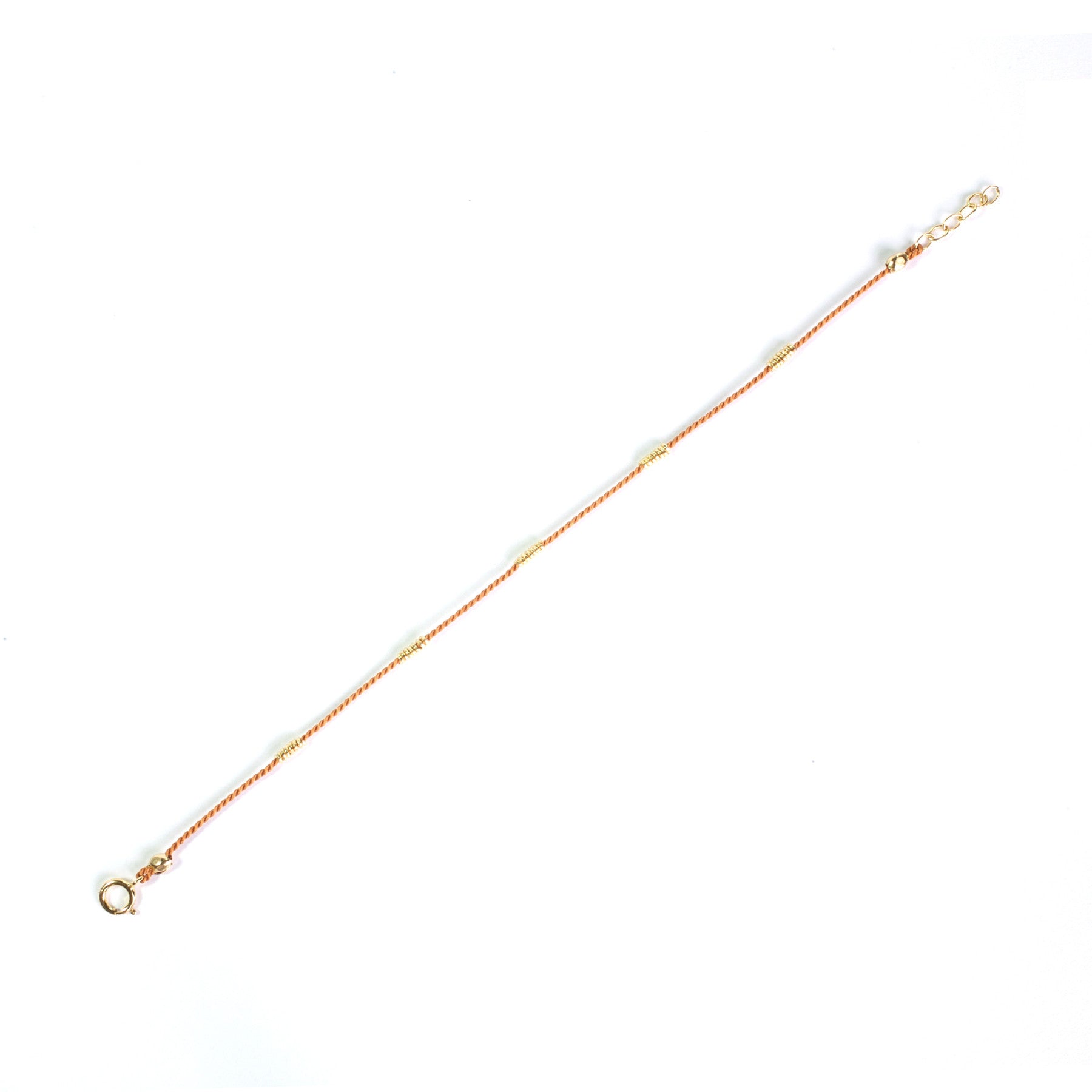 Elegant Wrapped Wire Silk Bracelet in Tan & Gold - Perfect for Women's Fashion, Boho Jewelry & Gift Giving
