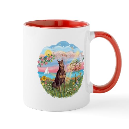 White/Red Inside - Angelstar Red Doberman Mug