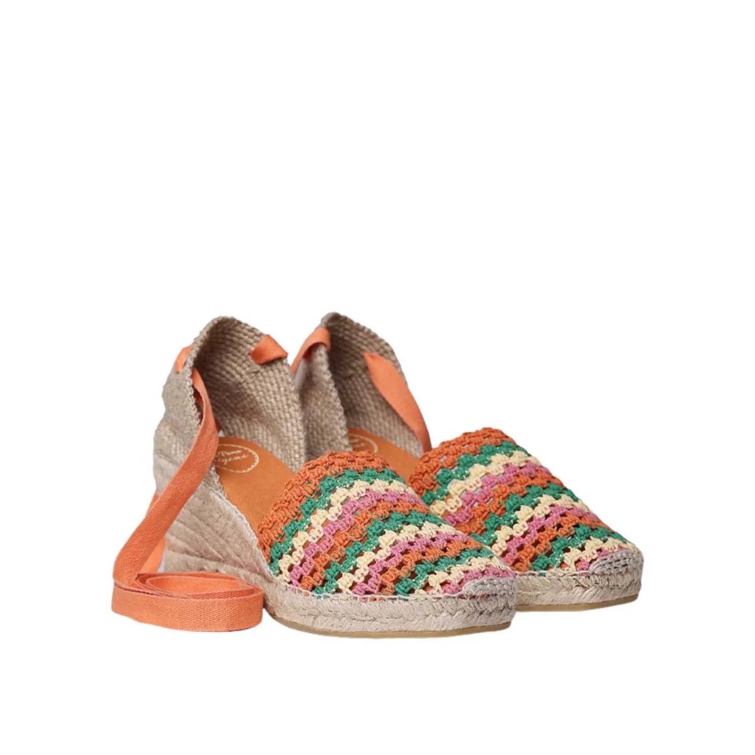 Women's Multicolor Cotton Blend Espadrilles - Georgina Comfortable Summer Shoes for Beach, Vacation & Casual Wear