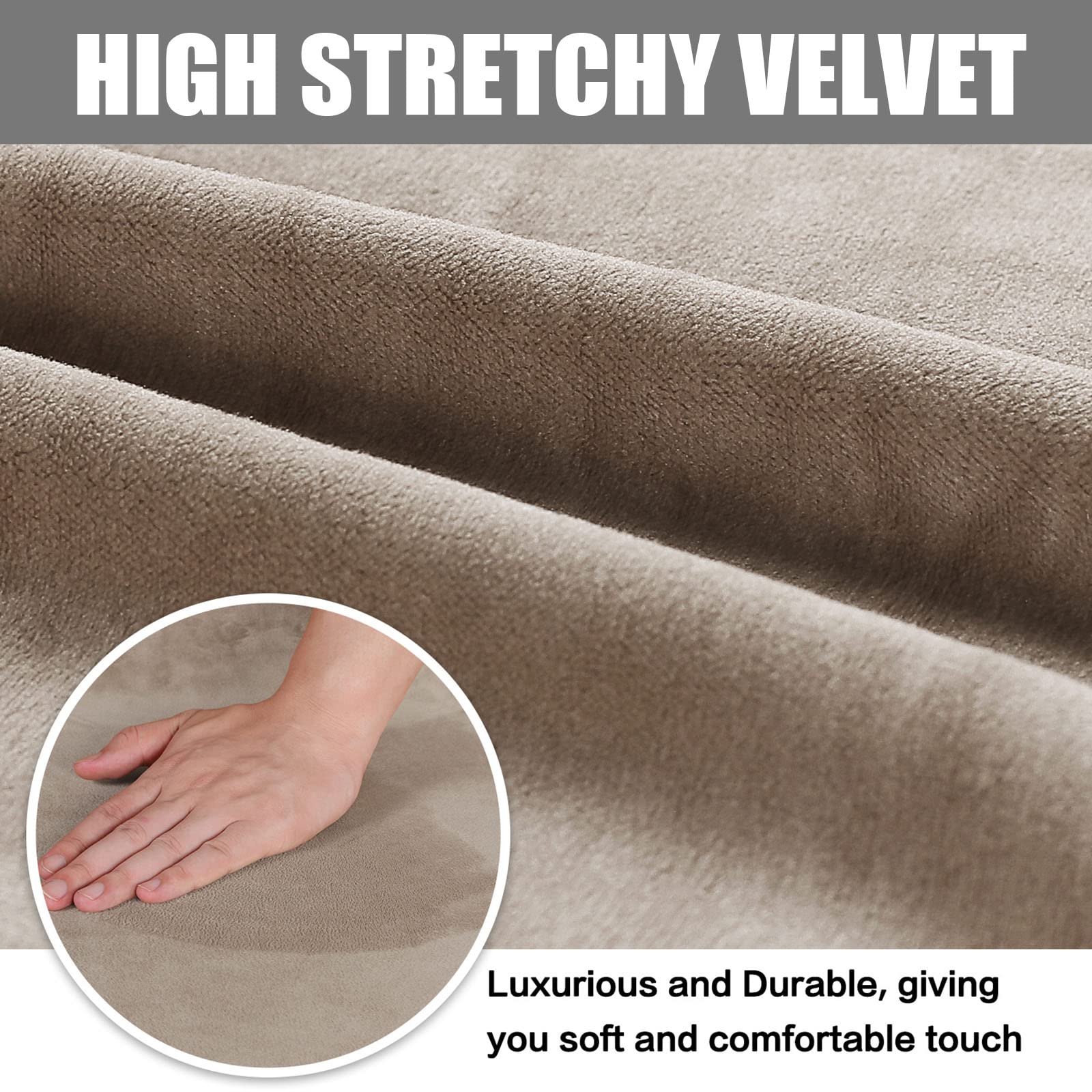 Premium Suede Dining Room Chair Covers - 4-Pack Stretch Velvet Slipcovers for High Back Chairs | Soft, Washable & Removable Seat Protectors | Elegant Black | Perfect for Formal Dining, Weddings & Home Decor
