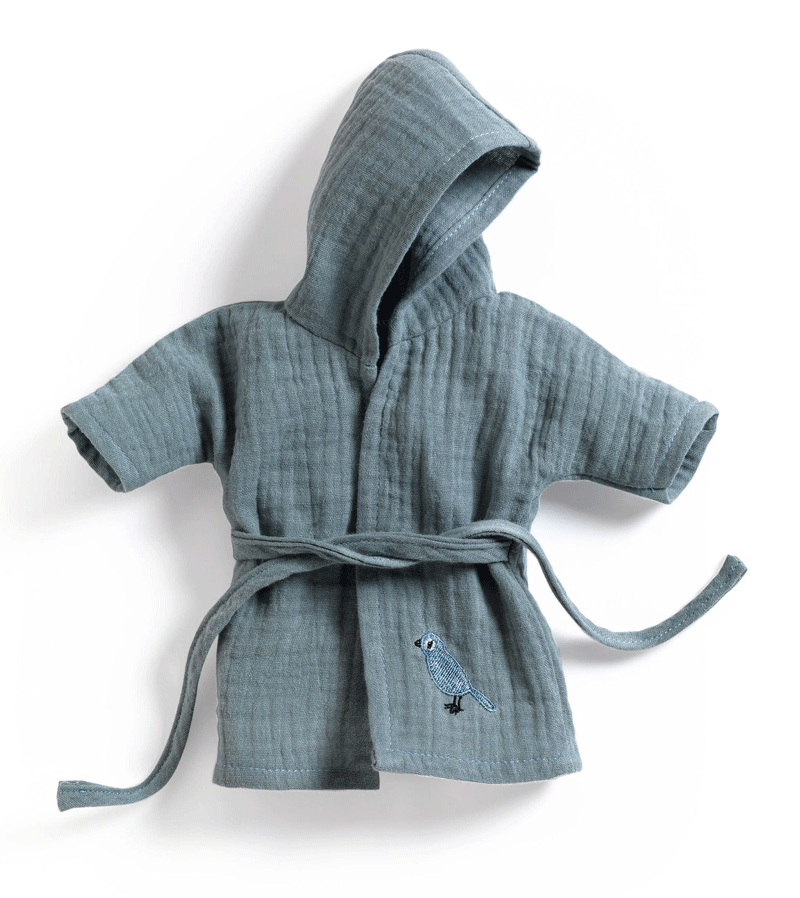Djeco Kids' Bathrobe for Dolls - Soft & Cozy Doll Bathrobe for Pretend Play, Tea Parties & Dress-Up Fun