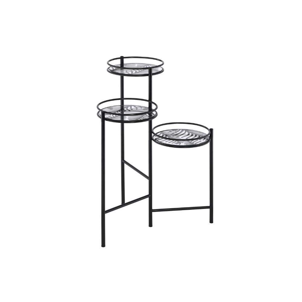 3-Tiered Metal Plant Stand Indoor Outdoor - Black Flower Pot Holder for Plants 19x18x30 Inches - Perfect for Balcony, Garden, Living Room Decor