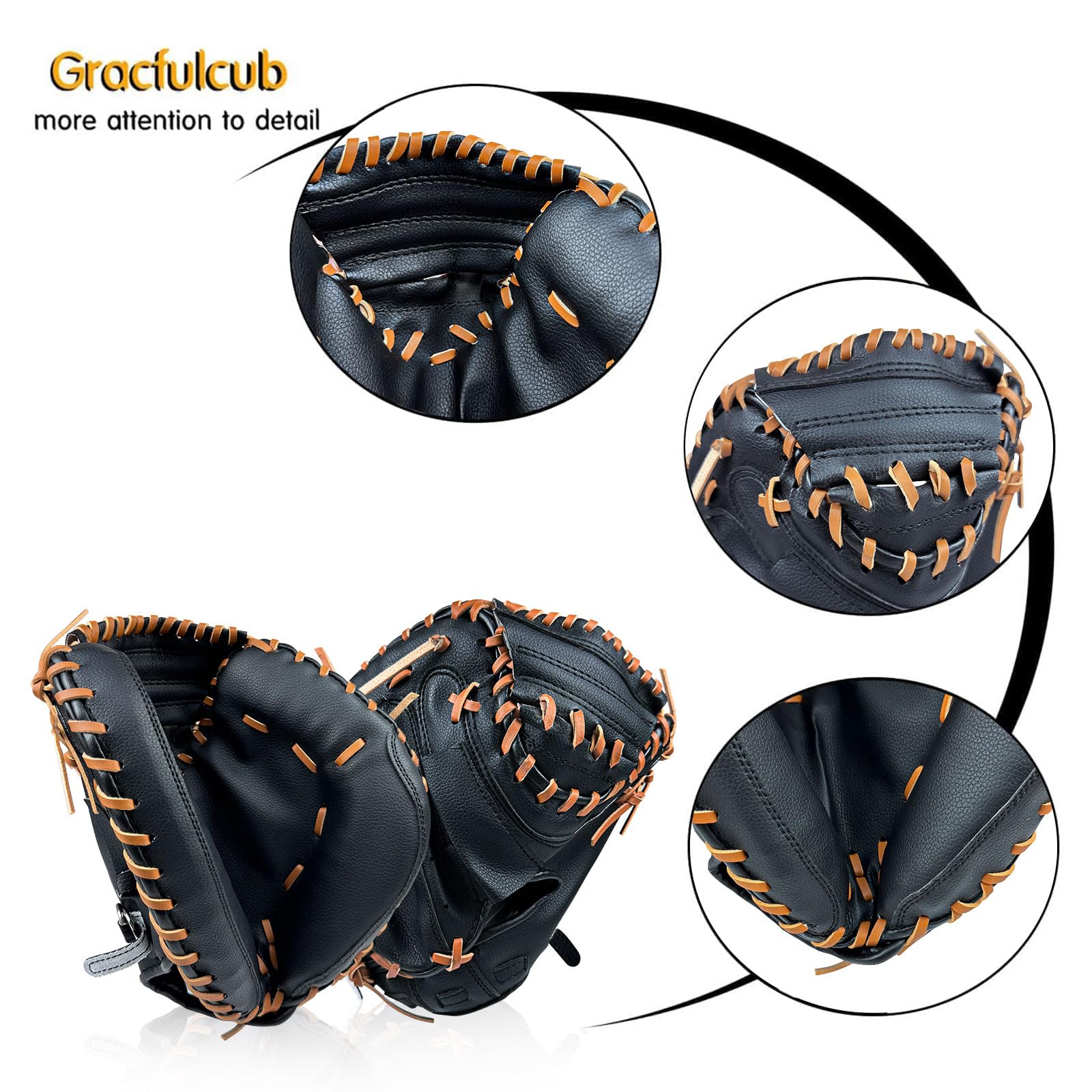 **Premium Baseball Catcher Glove & Softball Mitt for Kids, Youth & Adults - Perfect for Training, Games & Practice**