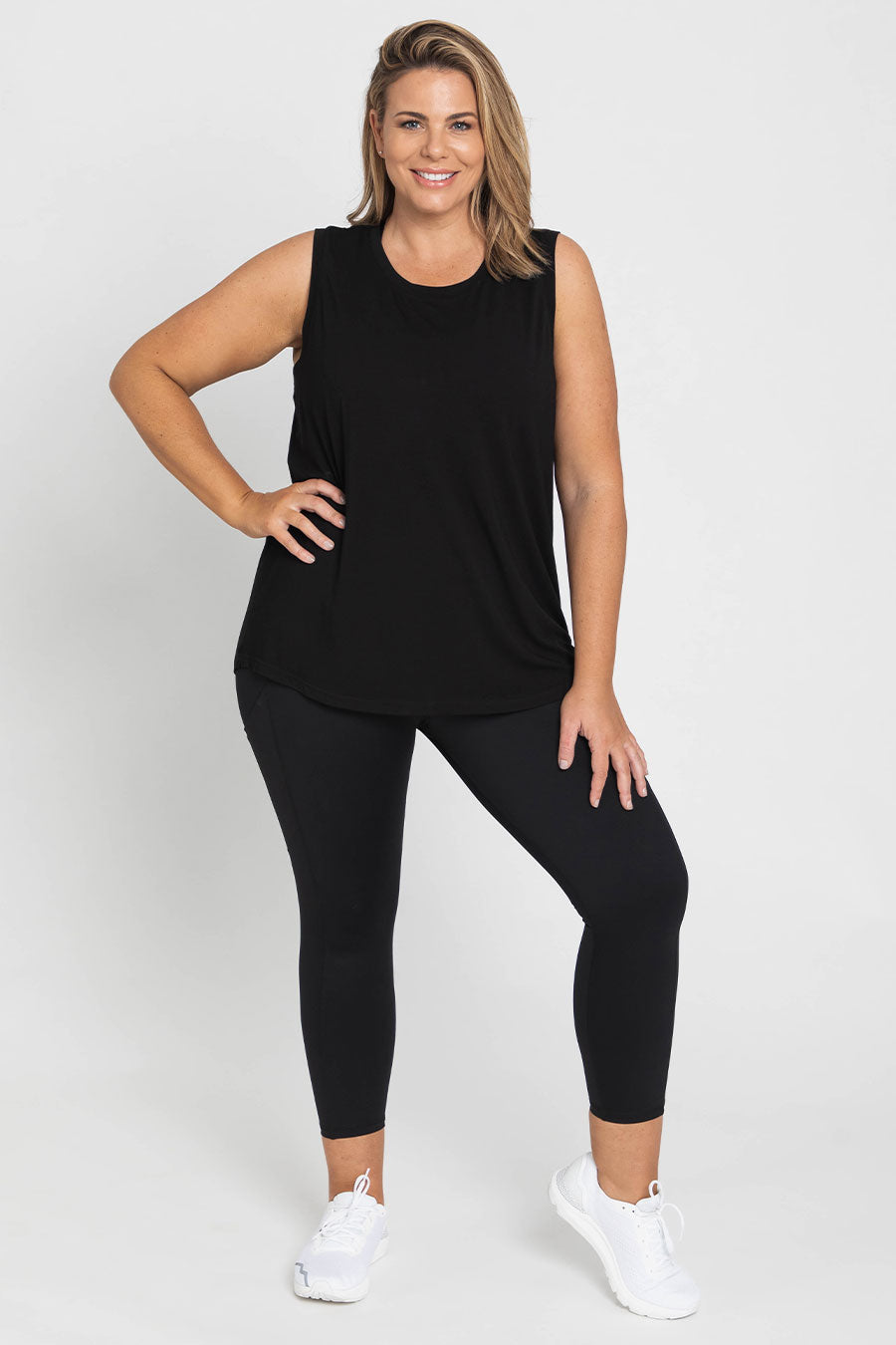 Classic Black Bamboo Tank Top for Women - Soft Breathable Casual Shirt - Perfect for Summer, Yoga, and Everyday Wear