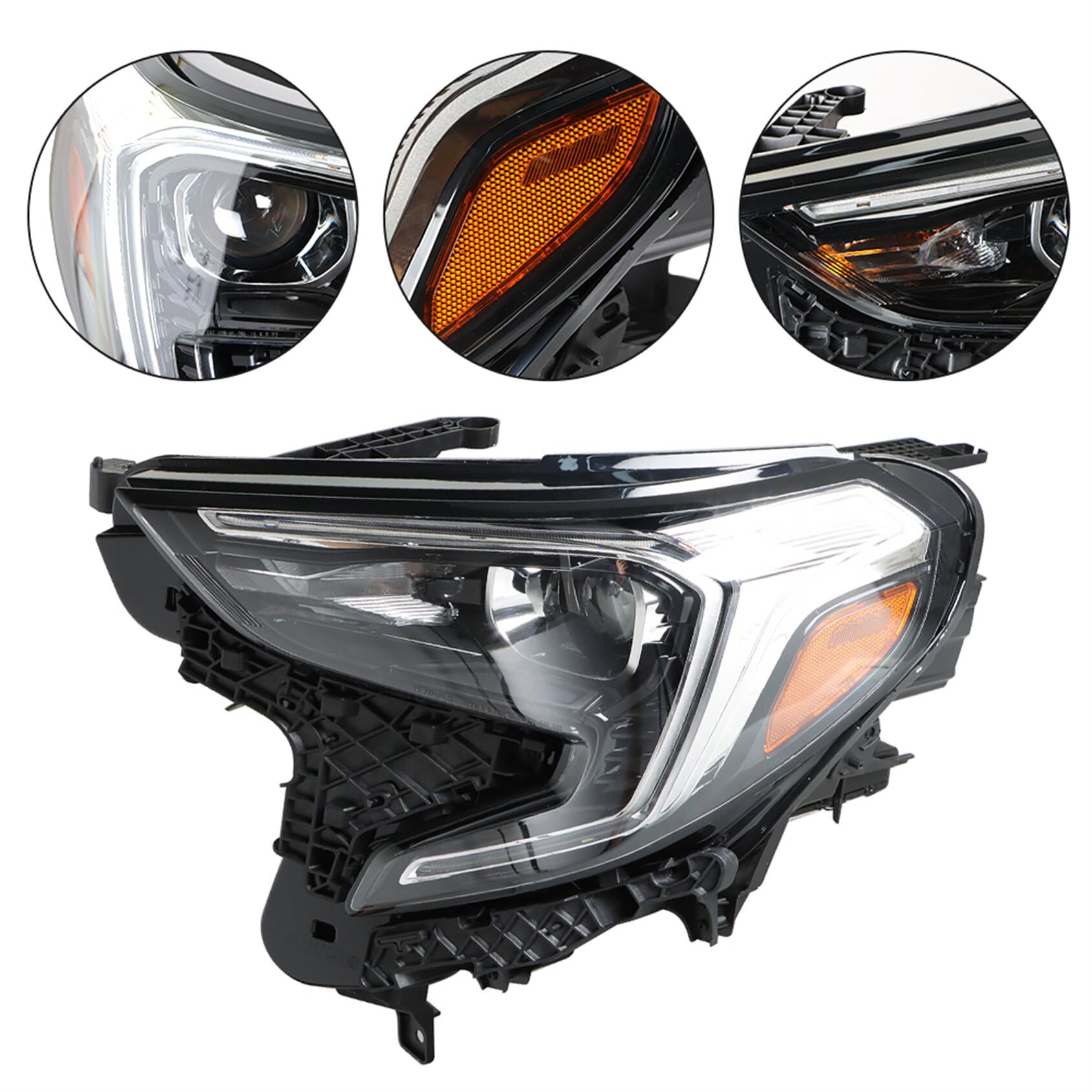 GM2502475 Left Side Halogen Headlight Assembly Replacement for 2018-2021 GMC Terrain - Driver Side (LH) Headlamp - Perfect for Night Driving & Foggy Conditions