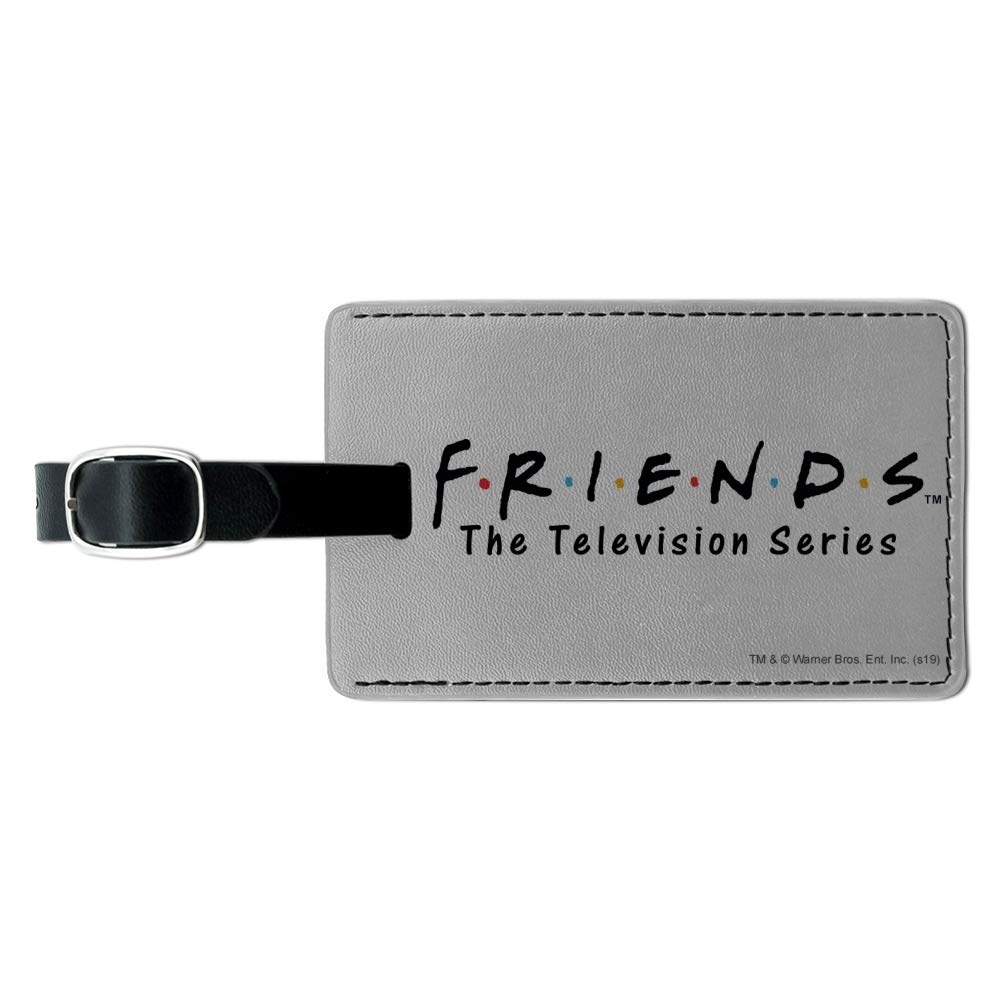 Friends TV Show Logo Rectangle Leather Luggage Tag - Personalized Carry-On ID Tag for Suitcases & Travel Bags - Perfect for Fans, Travel Enthusiasts & Gift Giving