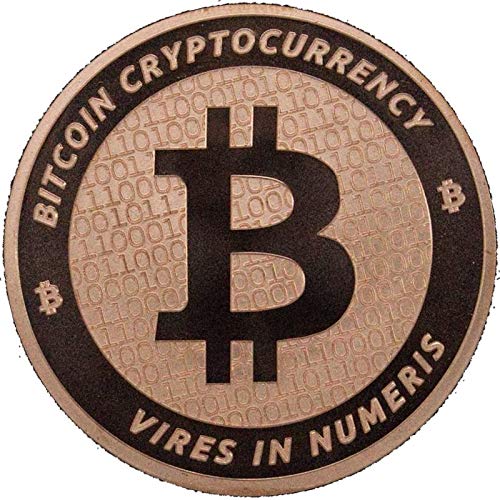 1 oz .999 Pure Copper Round Bitcoin Cryptocurrency Challenge Coin - Collectible Gift for Crypto Enthusiasts & Investors