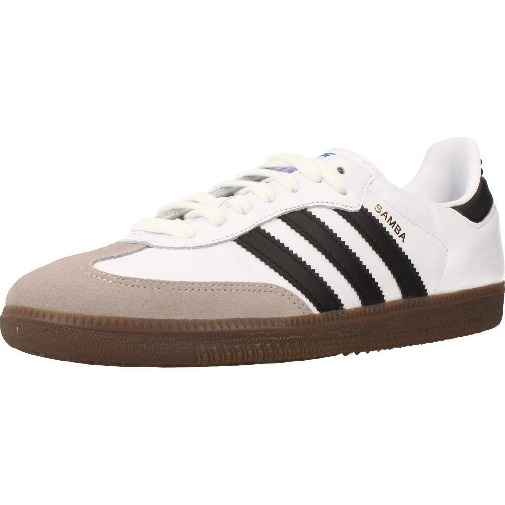 adidas Samba OG Men's Fitness Sneakers - White/Black/Gum - Size 8.5 US | Classic Comfort for Running, Gym & Casual Wear