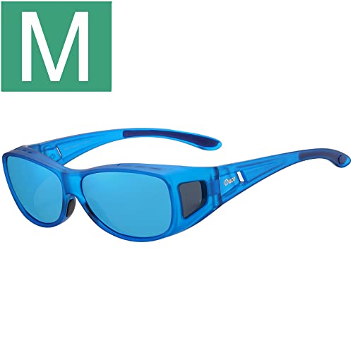 M Size Transparent Blue Frame Revo Blue Lens
