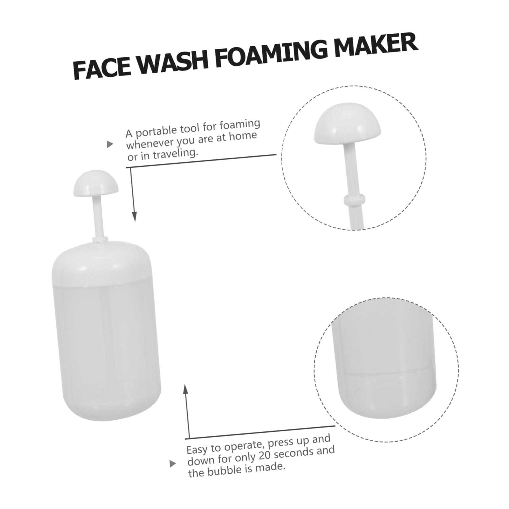 Minkissy 2-Pack Portable Bubble Maker for Skin Care & Shampoo - Cute Foam Generator for Facial Cleansing, Bubble Face Wash - Perfect for Home, Travel & Spa Days