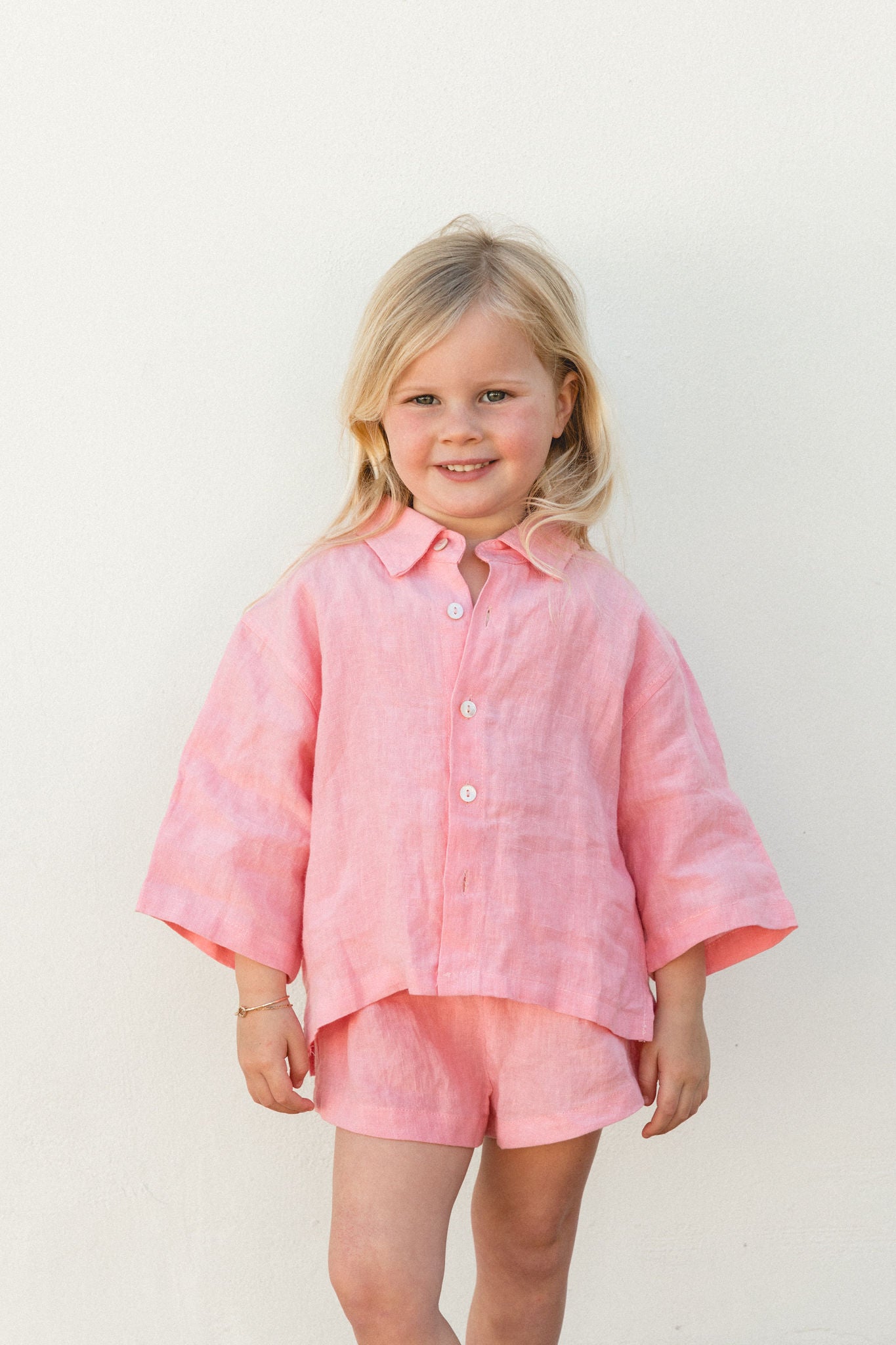 Capri Kids Linen Top for Girls - Soft Breathable Summer Tunic - Casual & Beach Wear - Perfect for Outdoor Play, Vacation & Family Photos