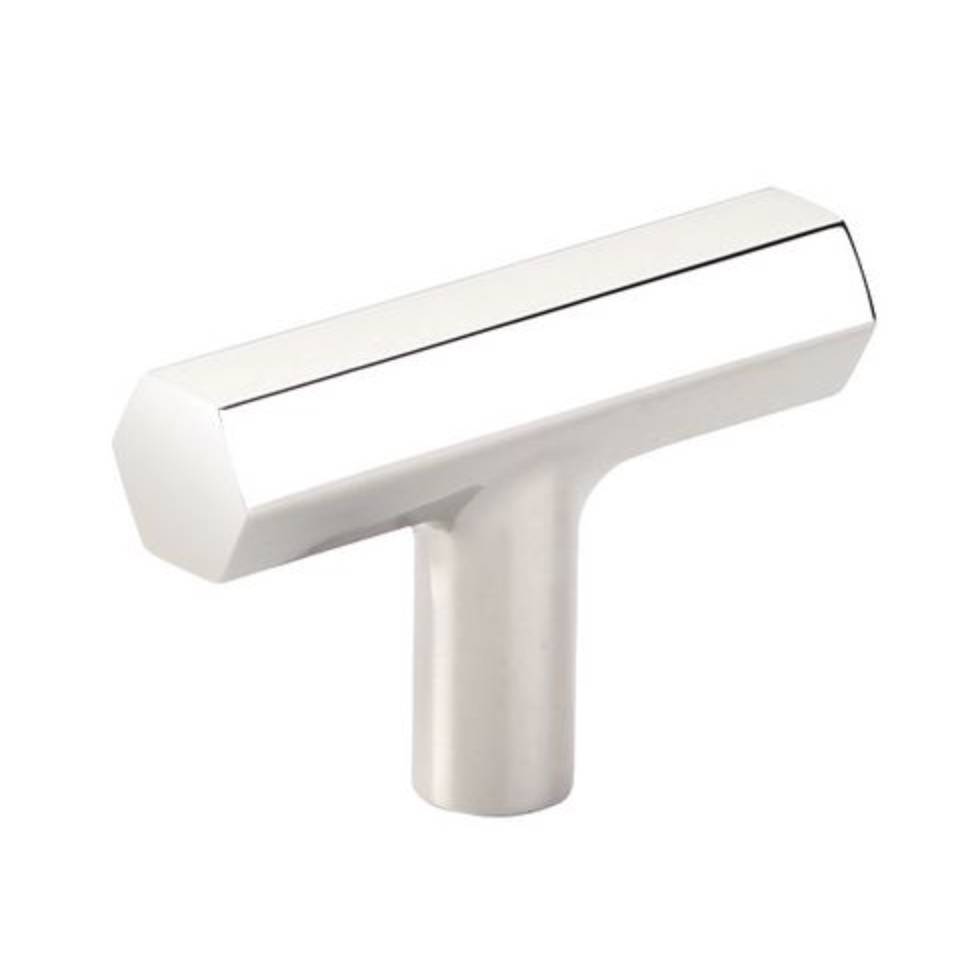Modern Geometric Polished Nickel Cabinet Knobs and Drawer Pulls - Sleek Hardware for Kitchen, Bathroom & Furniture Upgrade - Perfect for Home Renovation and DIY Projects
