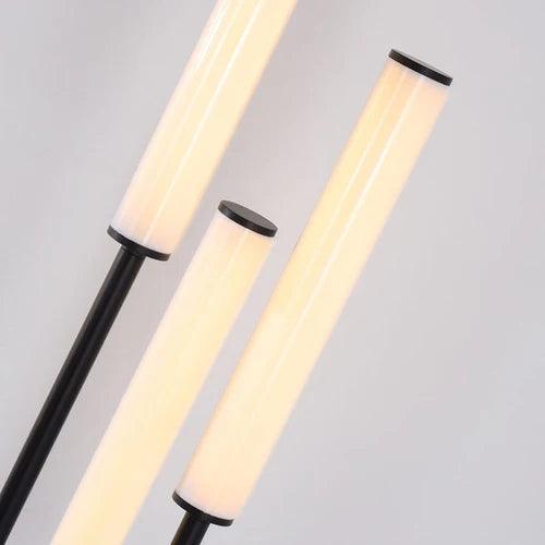Slim Pole Floor Lamp - Modern 3-Light Adjustable Standing Lamp for Living Room, Bedroom & Office - Perfect for Reading, Relaxing & Ambient Lighting