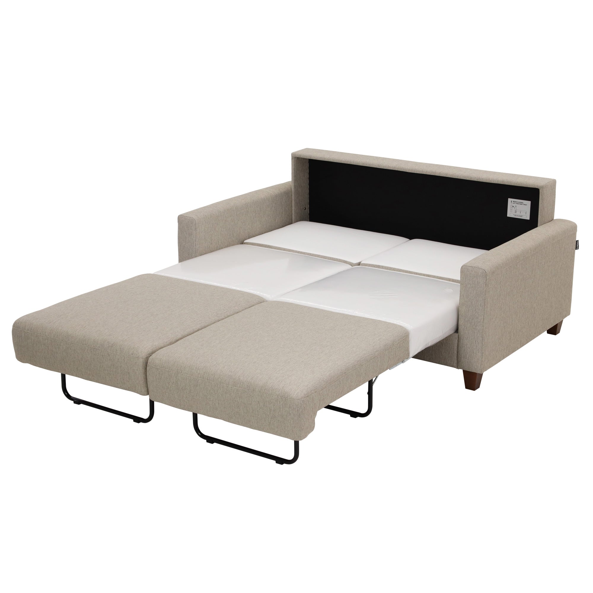 Nico Sleeper Loveseat - Convertible Sofa Bed with Storage | Comfortable Small Space Furniture for Living Room, Guest Room & Studio Apartments