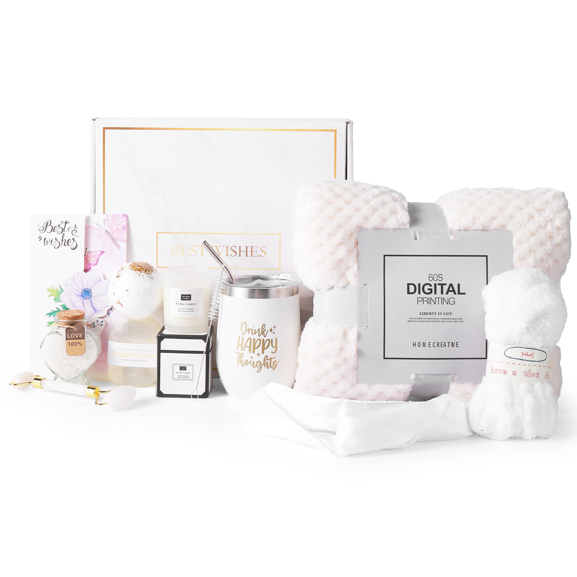 Luxury Spa Gift Set for Women - Birthday, Self Care & Get Well Soon Gift Basket with Bath & Body Essentials - Perfect for Relaxation, Pampering & Special Occasions