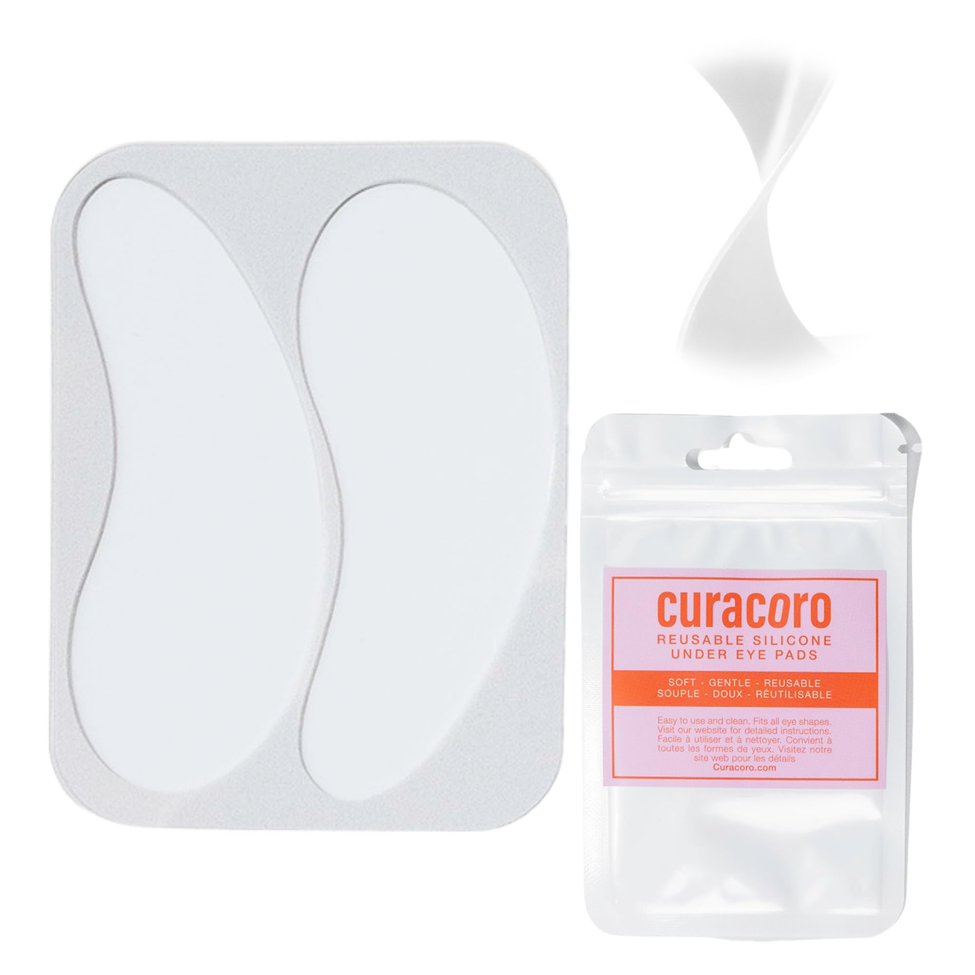 Reusable Silicone Under Eye Pads for Lash Lift & Eyelash Extensions - Soft Protective Covers for Sensitive Skin During Eyelash Perm, Lamination & Removal - White Style 3 | Perfect for Salon Professionals & At-Home Lash Care