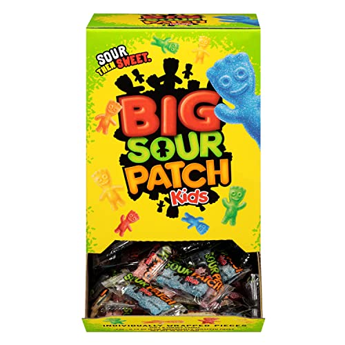 Sour Patch Kids Big Individually Wrapped Soft & Chewy Candy - 240 Count Bulk Box | Halloween, Easter, Birthday Party Favors & Movie Night Snacks