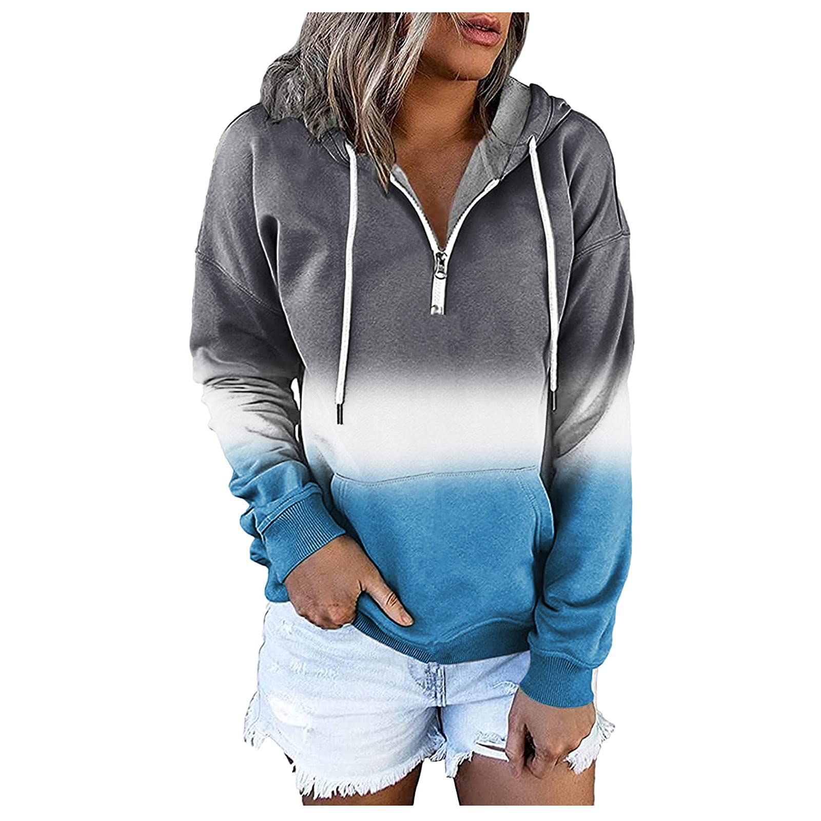 Women's Long Sleeve Zip-Up Hoodie - Casual Pullover Sweatshirt for Women | Warm Fleece Lined Tops | Perfect for Fall, Winter & Outdoor Activities