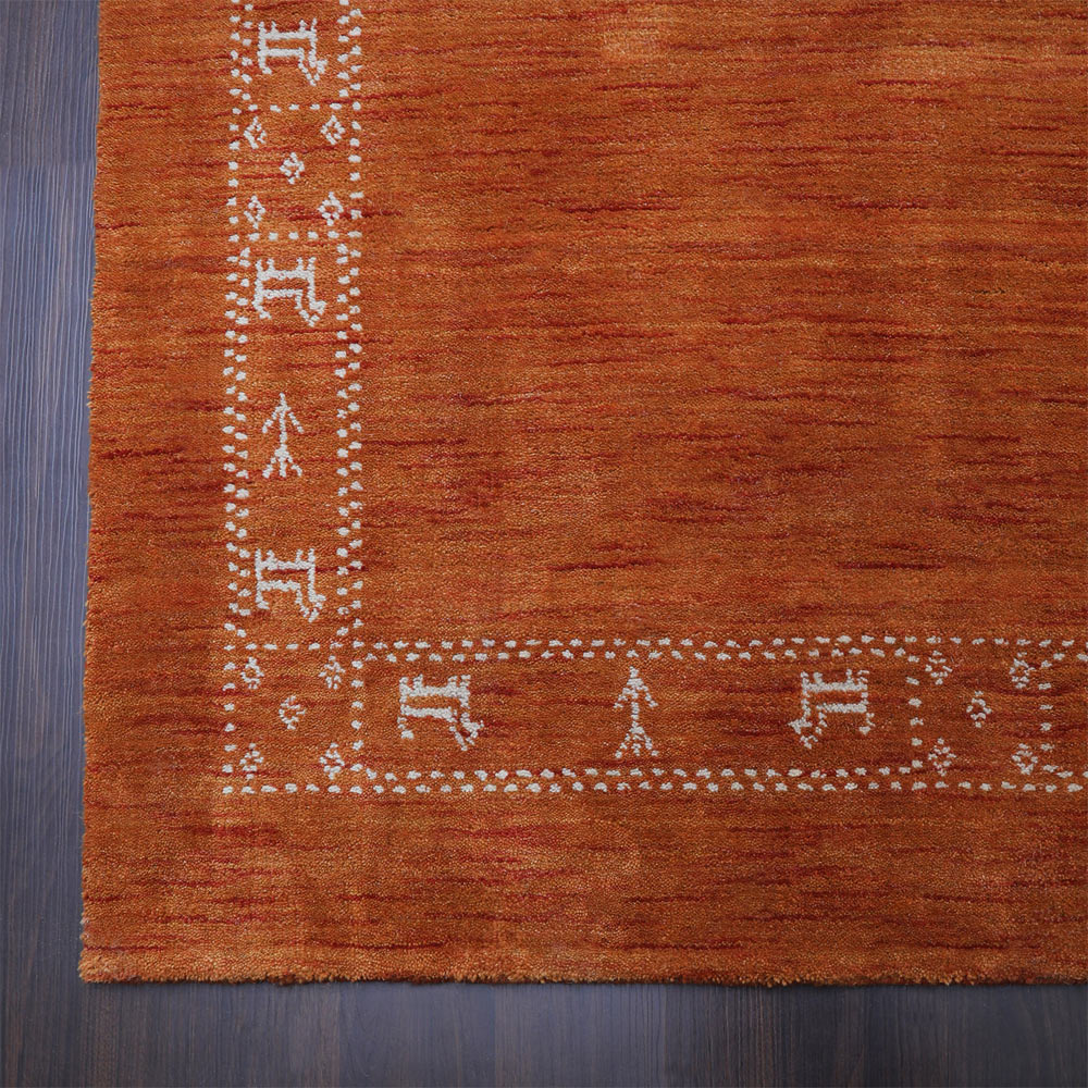 Premium Hand-Knotted Wool Rug for Living Room & Bedroom - Homs Soft & Durable Area Rug for Home Decor
