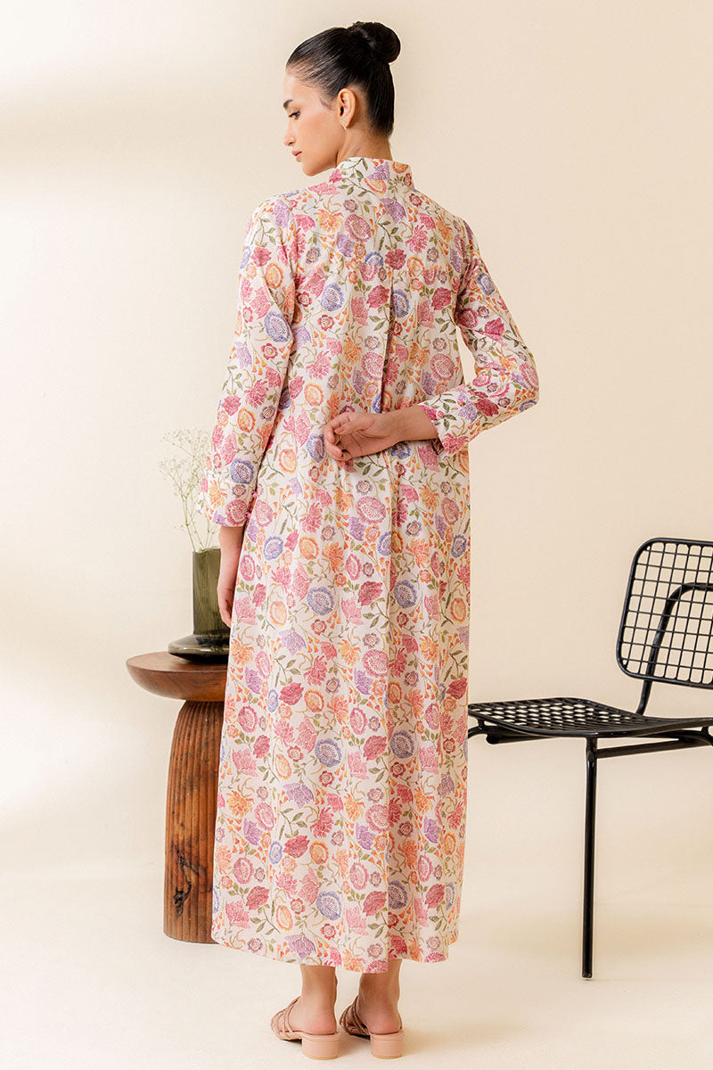 IVORY BLISS 2-Piece Printed Lawn Suit Set - Floral Embroidered Cotton Outfit for Women | Perfect for Summer Parties, Weddings & Casual Wear