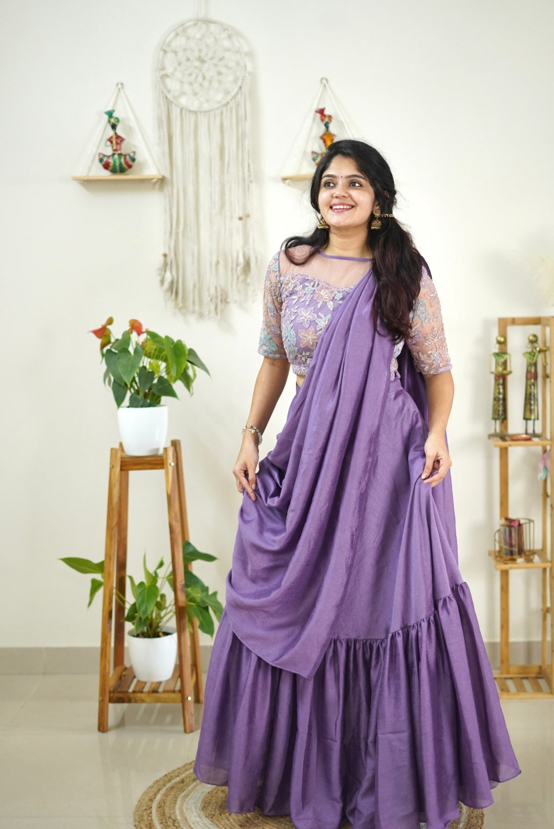 DD583 Keerthi Designer Drape Wear - Elegant Indian Saree for Weddings, Parties & Special Occasions