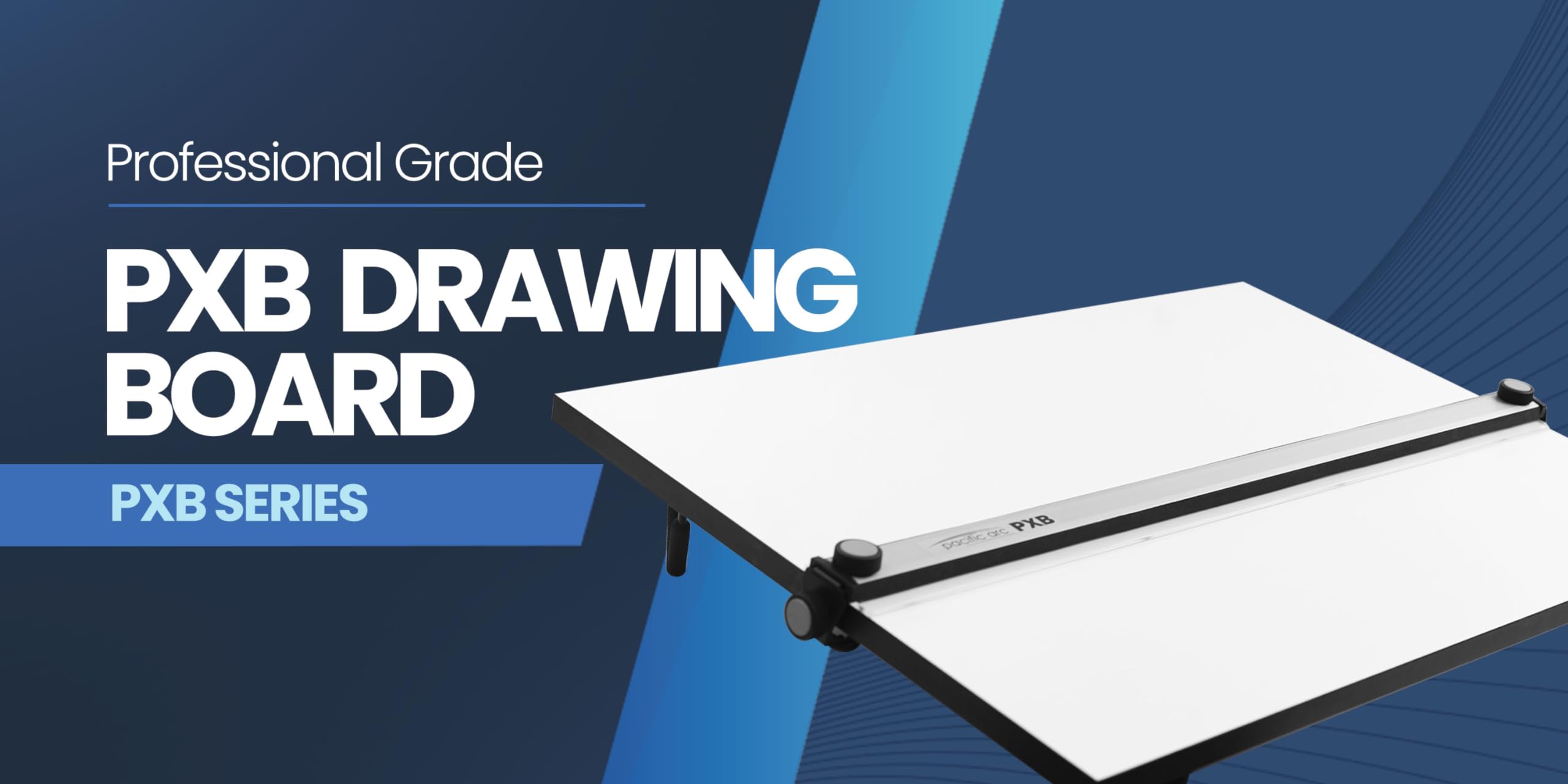 Pacific Arc PXB 18x24 Inch White Table Top Drawing Board with Parallel Bar - Perfect for Architects, Engineers & Artists - Drafting, Sketching & Technical Drawing Workspace Solution