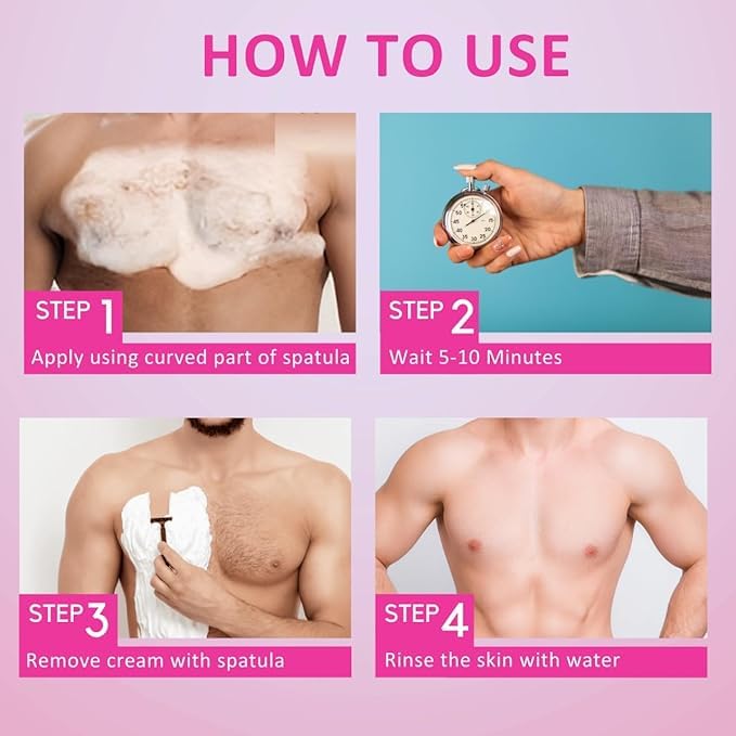 Best Hair Removal Powder for Women & Men - 100g Natural & Painless Depilatory Cream - Smooth Skin for Bikini, Legs, Arms & Body - At-Home Waxing Alternative
