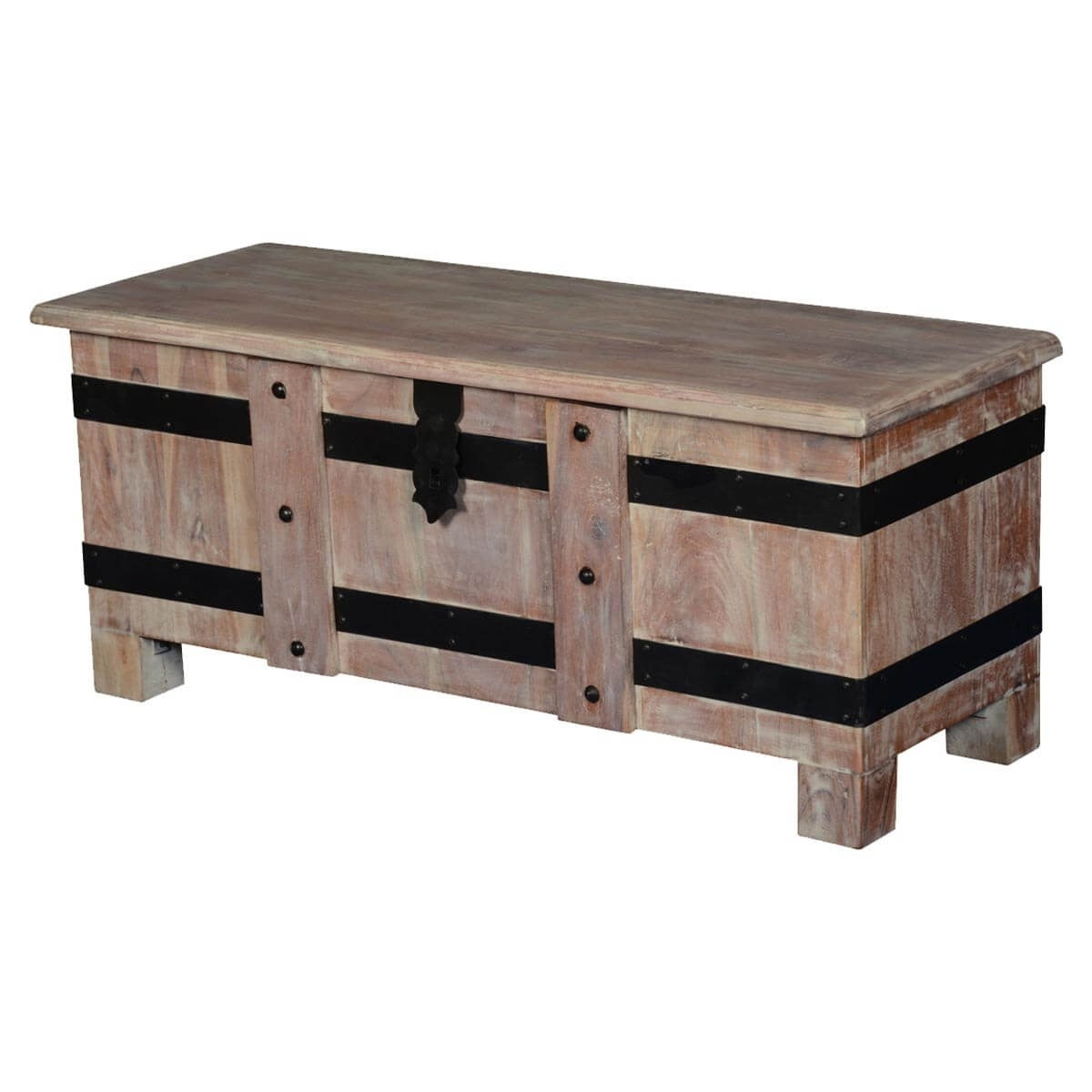 Premium Indian Solid Wood Coffee Table Chest with Storage | Handcrafted Standing Side Table for Living Room, Bedroom & Office | Durable & Stylish Home Decor Furniture