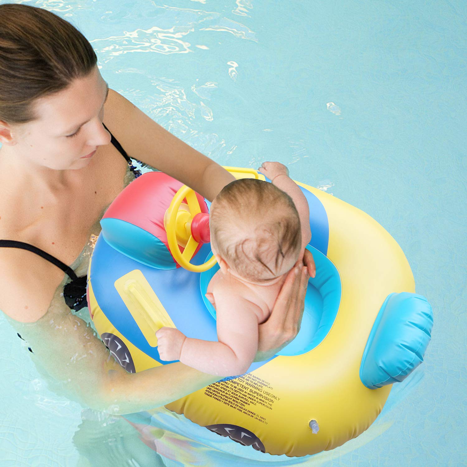 2021 Upgraded Thickened Baby Pool Float for Infants 3-36 Months - Safe Swim Ring for Toddlers & Kids (Multicolor) - Perfect for Backyard Pools, Beach Trips & Summer Water Play