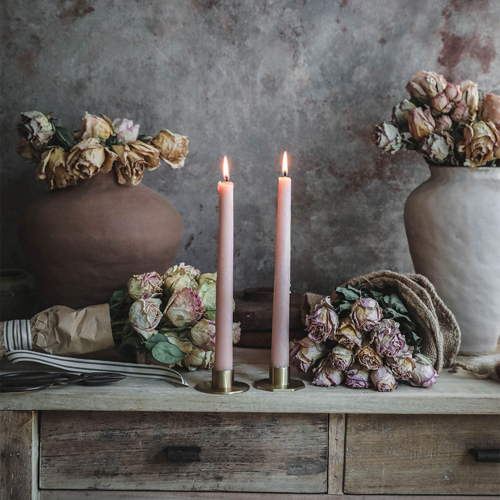 Elegant Petite Brass Candle Holder for Table Decor - Perfect for Weddings, Romantic Dinners & Home Decoration