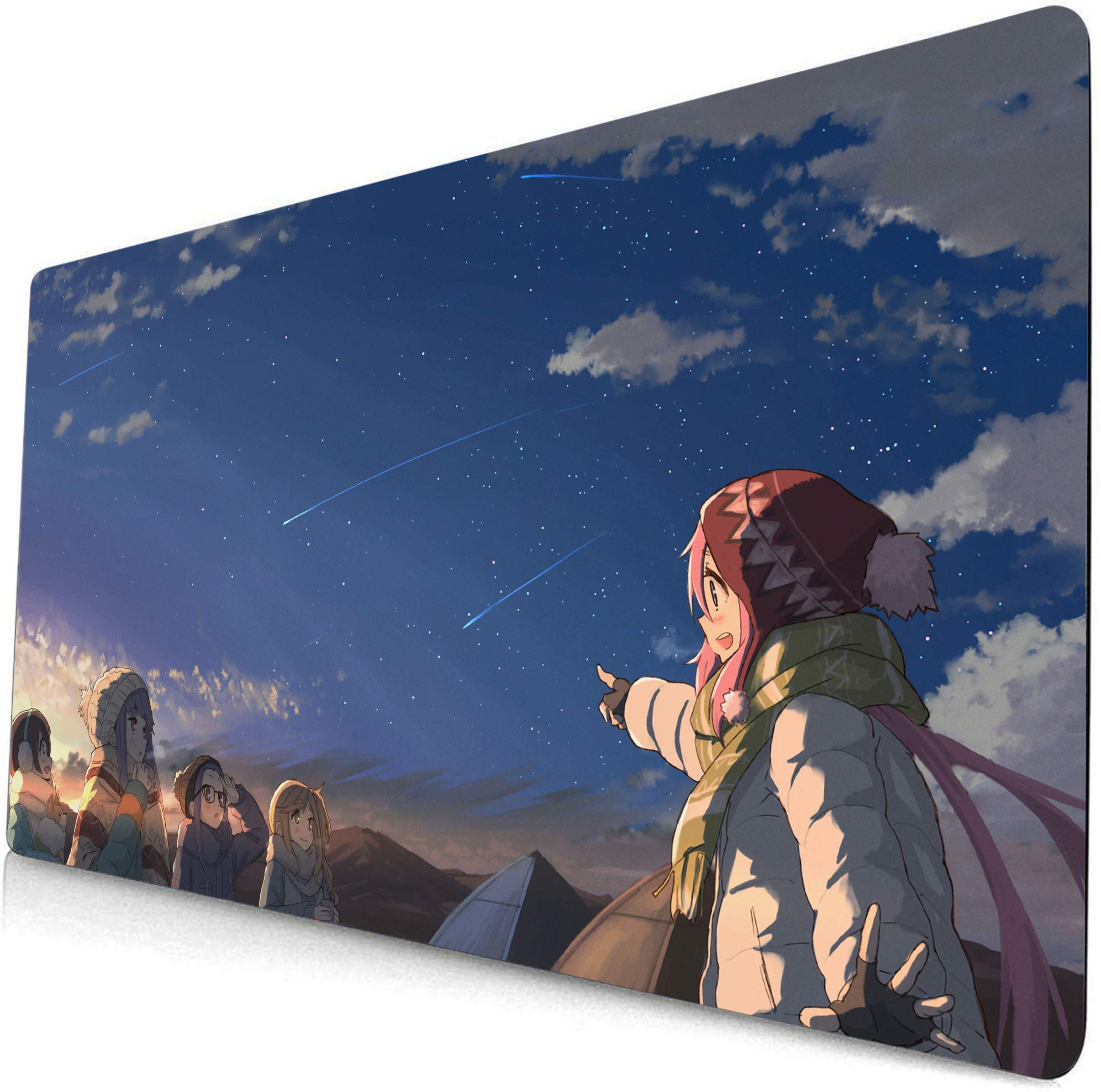 Yuru Camp Anime Mouse Pad with Rin & Nadeshiko - Large 60cm×35cm Extended Gaming Mouse Pad for Keyboard & Computer Desk - Perfect for Anime Fans, PC Gaming & Office Work