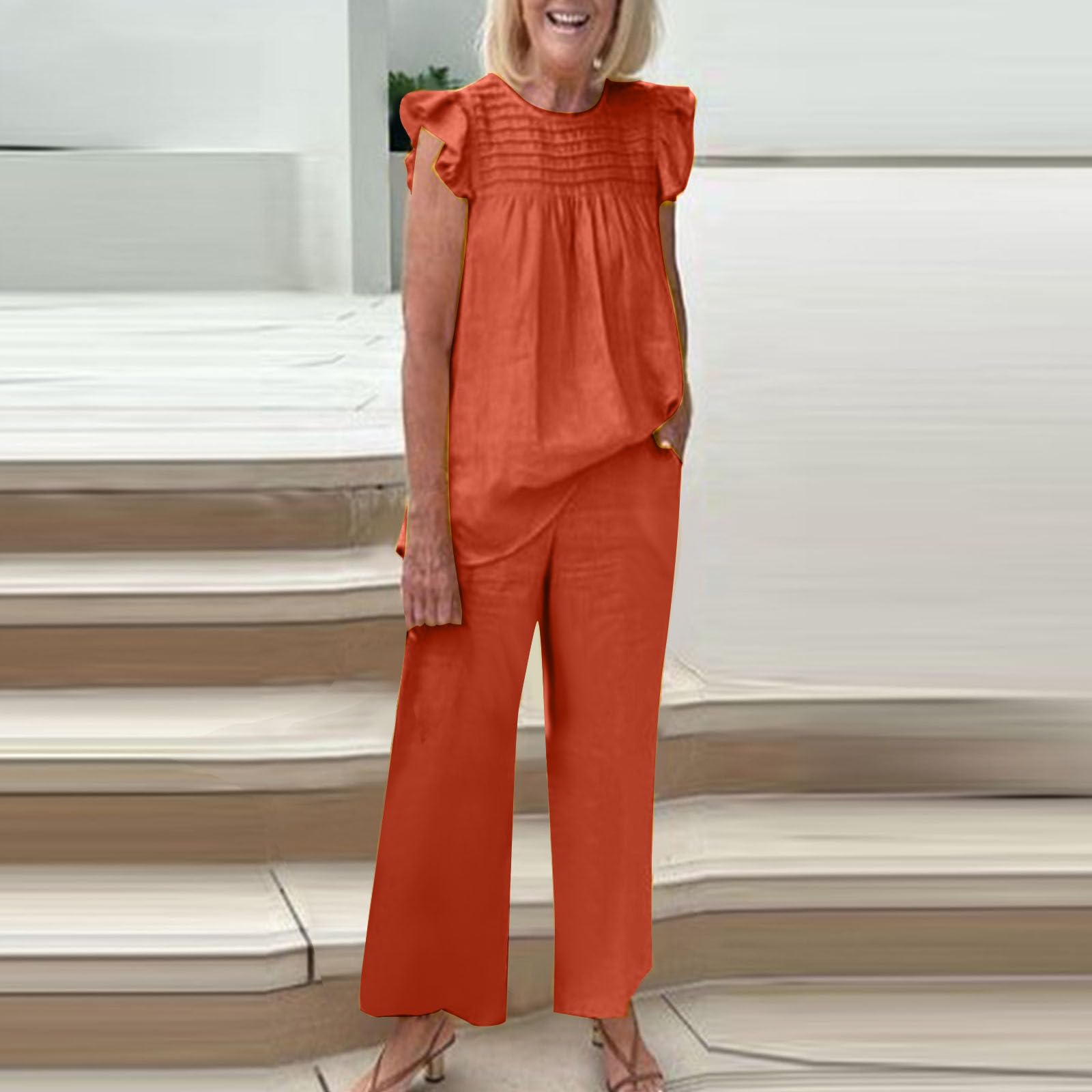 2-Piece Women's Summer Outfits - Linen Shorts & Dress Beach Vacation Sets | Casual Wear, Bridal Getaway, Tropical Holiday Outfits for Beach, Pool & Resort Vacations