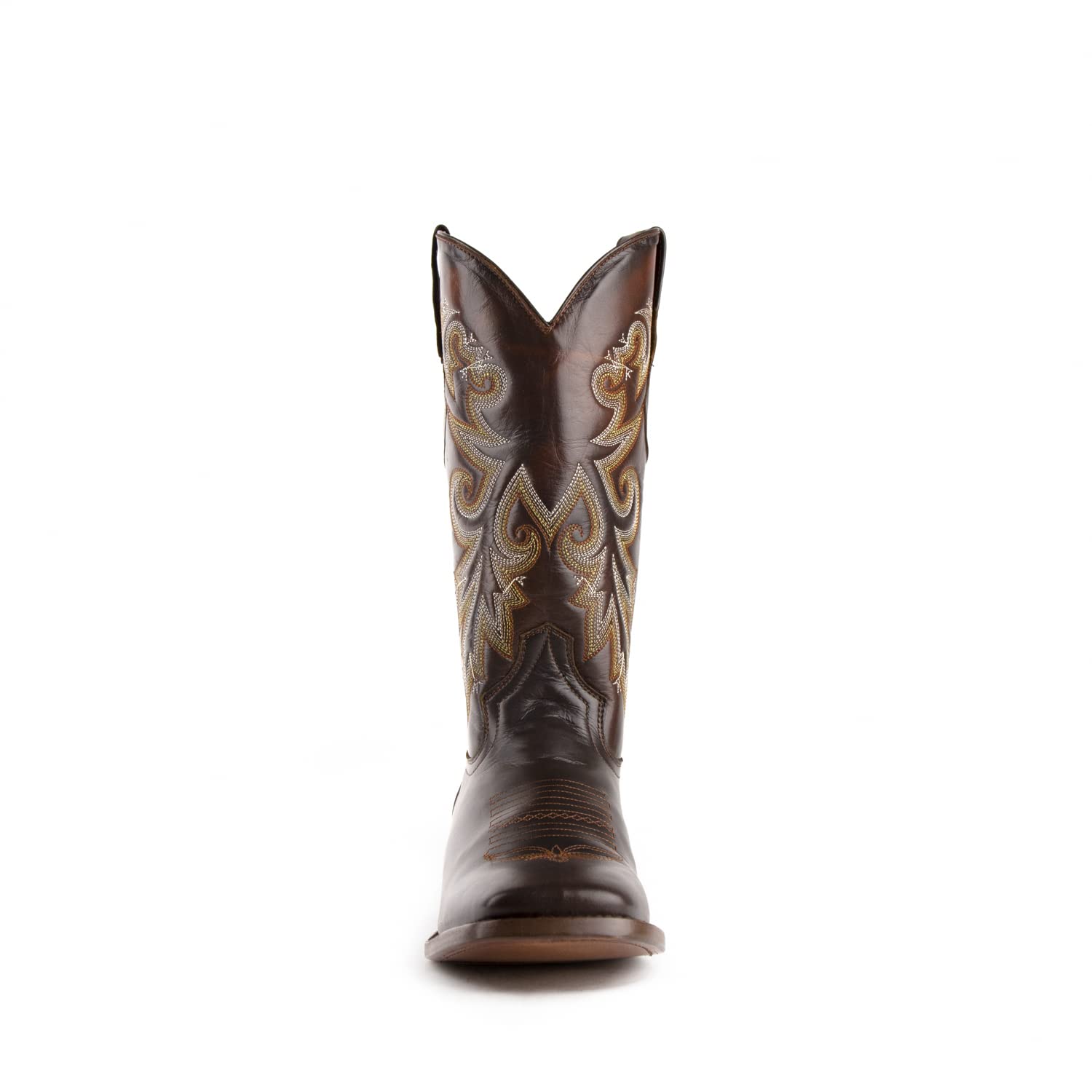 Men's Chocolate Brown Leather Tundra S-Toe Western Cowboy Boots - Size 10 D - Comfortable & Durable for Rodeo, Country Dancing & Outdoor Adventures