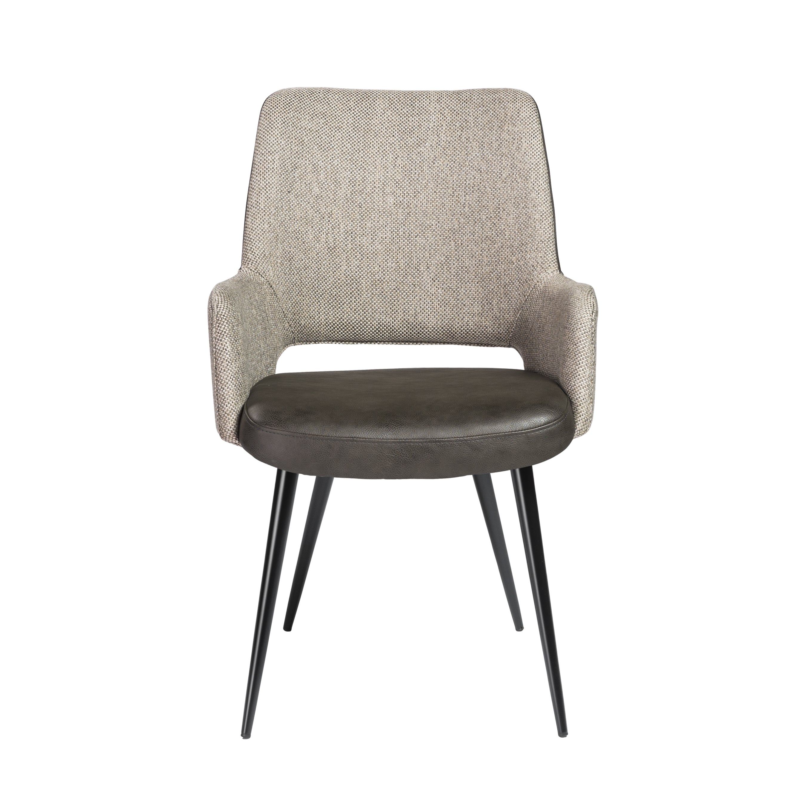 Eurostyle Modern Desi Armchair - Fabric & Leather Upholstered Living Room Chair for Home & Office Comfort